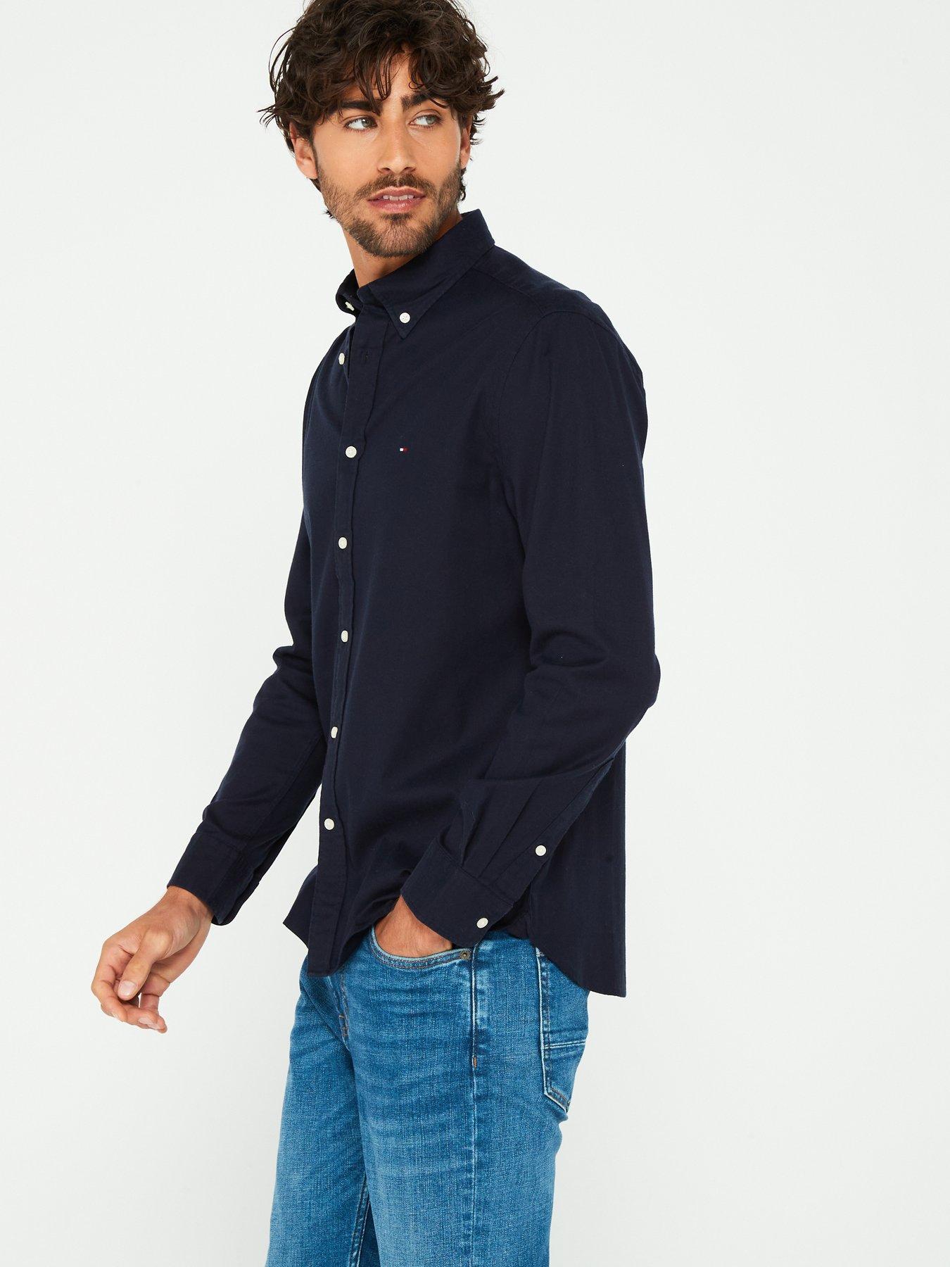 tommy-hilfiger-tommy-hilfiger-regular-fit-flex-brushed-cotton-shirt-navydetail