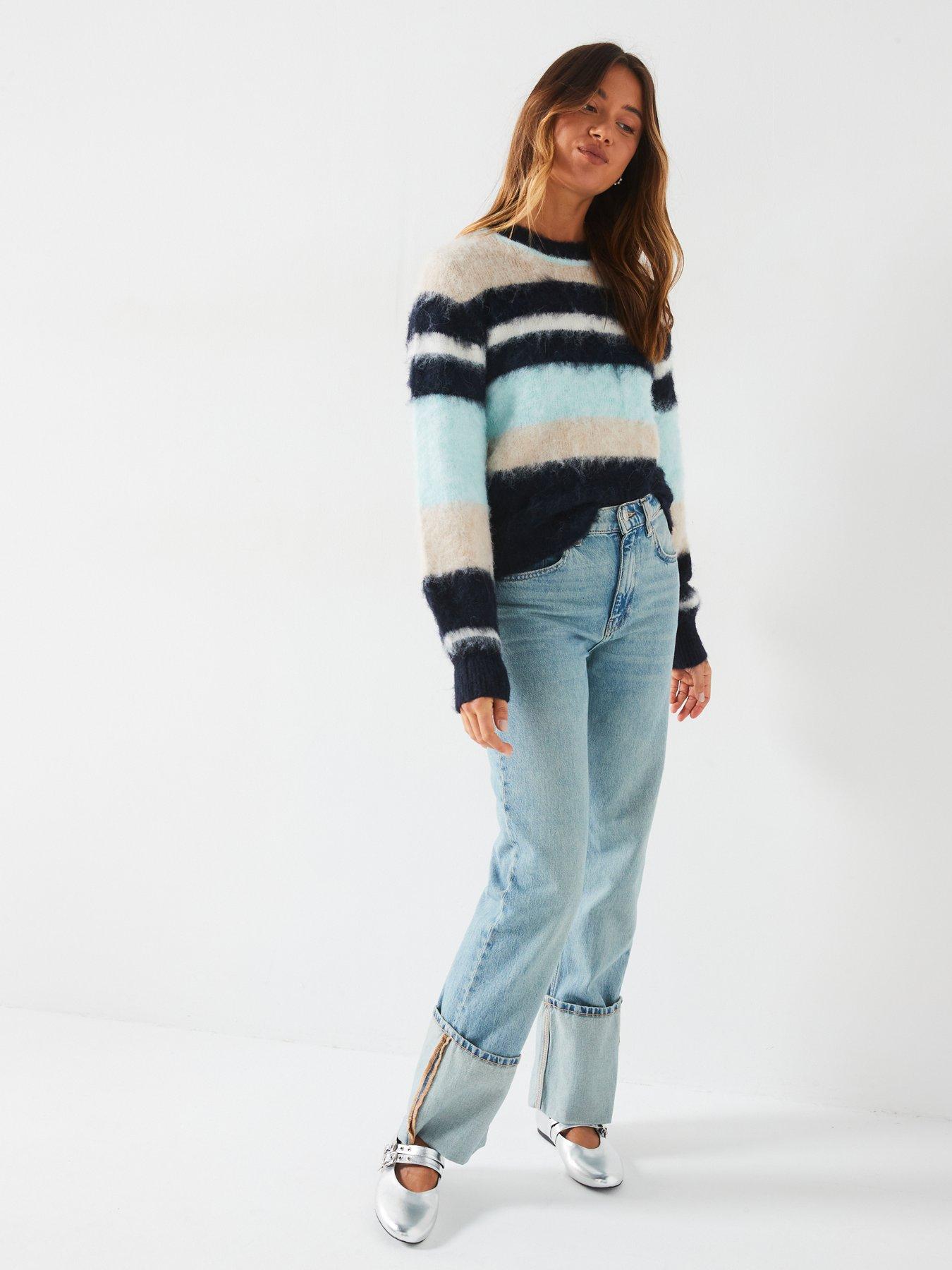 v-by-very-crew-neck-fluffy-longline-stripe-jumper-with-woolnbsp-multiback