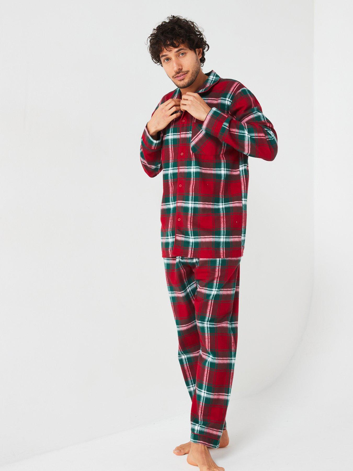 very-man-mens-family-christmas-pj-woven-check-revere-set-redstillFront