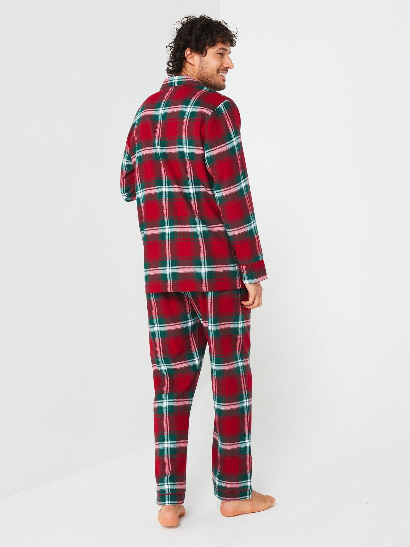 very-man-mens-family-christmas-pj-woven-check-revere-set-redback