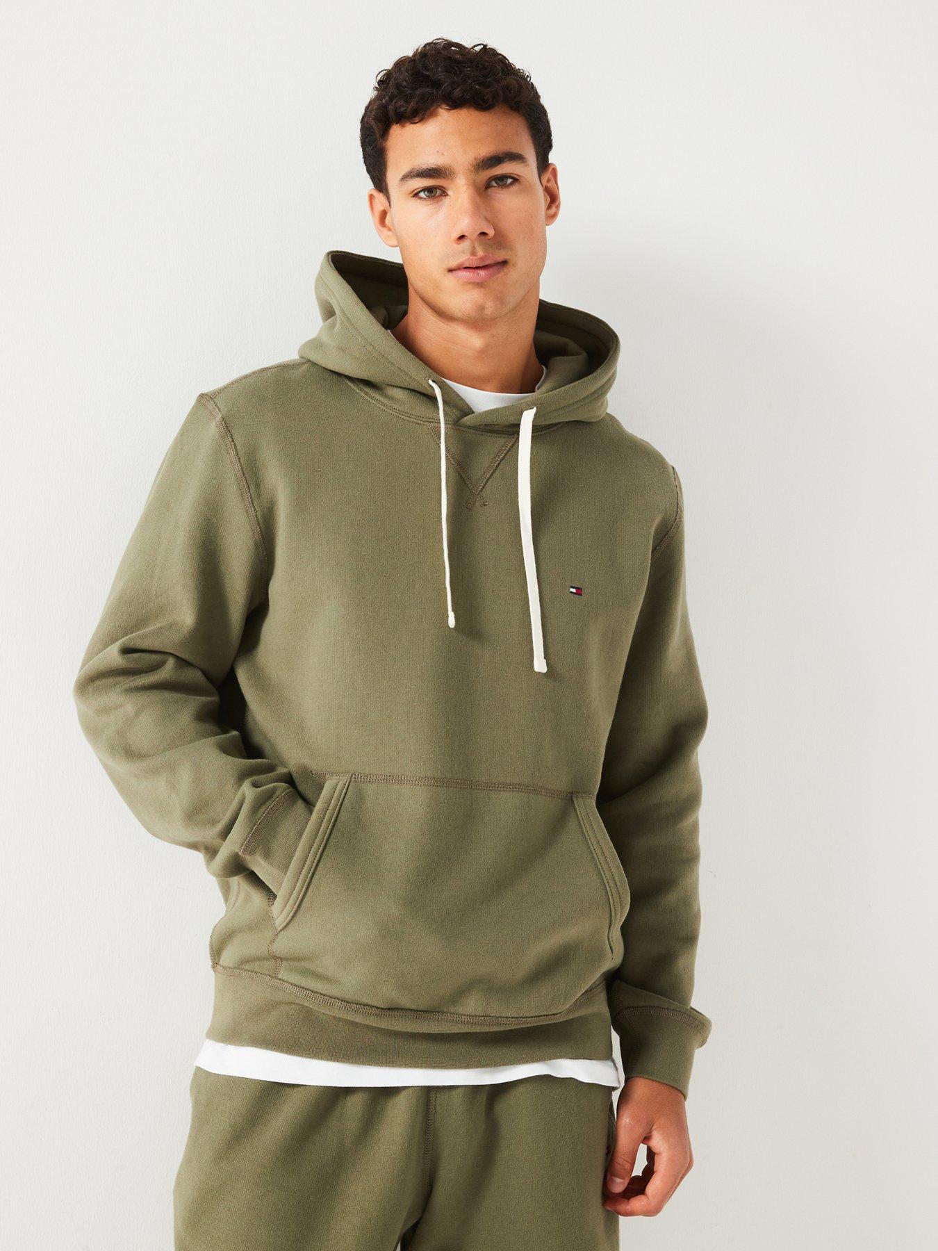 tommy-hilfiger-tommy-hilfiger-essential-fleece-overhead-hoodie-khaki