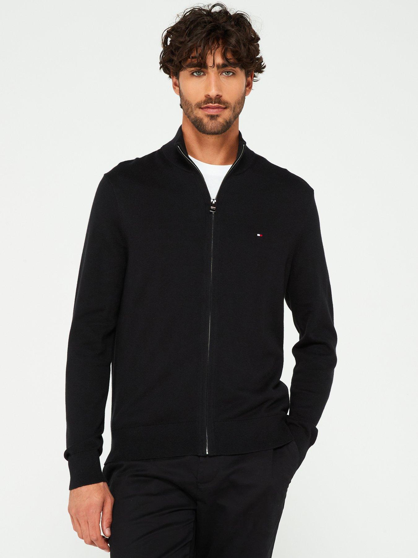 tommy-hilfiger-tommy-hilfiger-pima-organic-cotton-cashmere-zip-thru-knitted-jumper-black