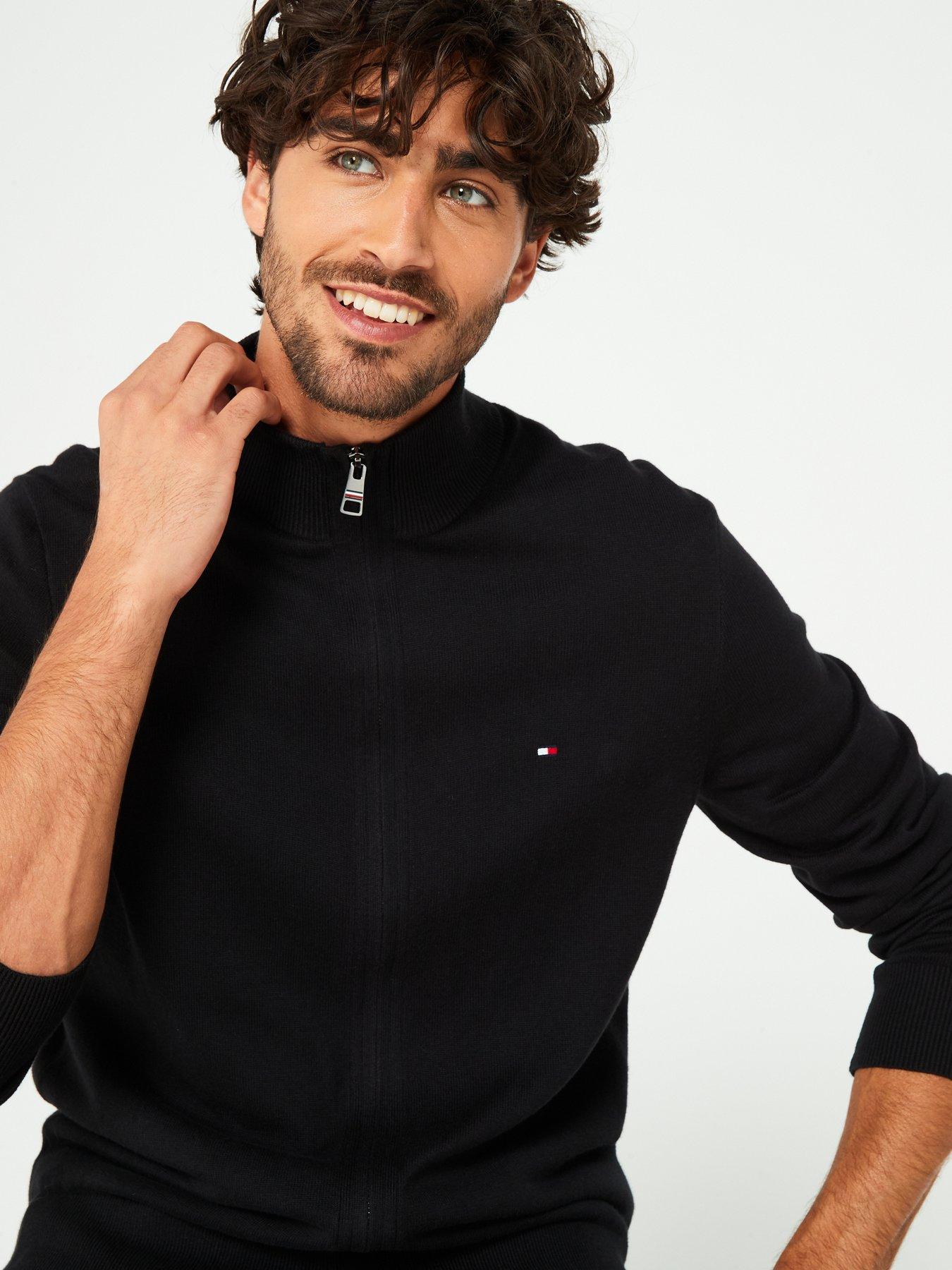 tommy-hilfiger-tommy-hilfiger-pimanbspcotton-cashmere-zip-thru-knitted-jumper-blackoutfit