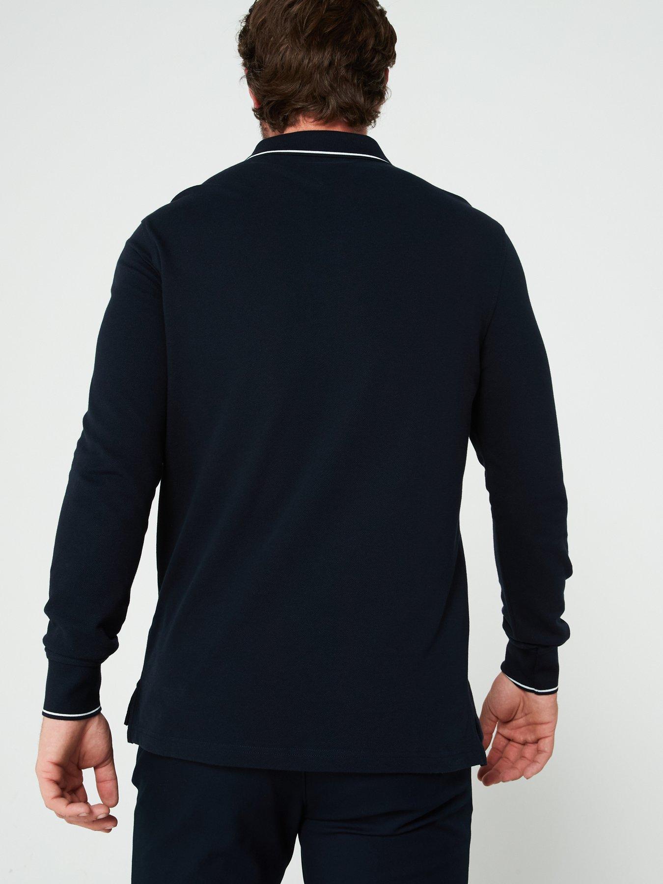 tommy-hilfiger-tommy-hilfiger-regular-fit-zip-long-sleeve-polo-shirt-navystillFront