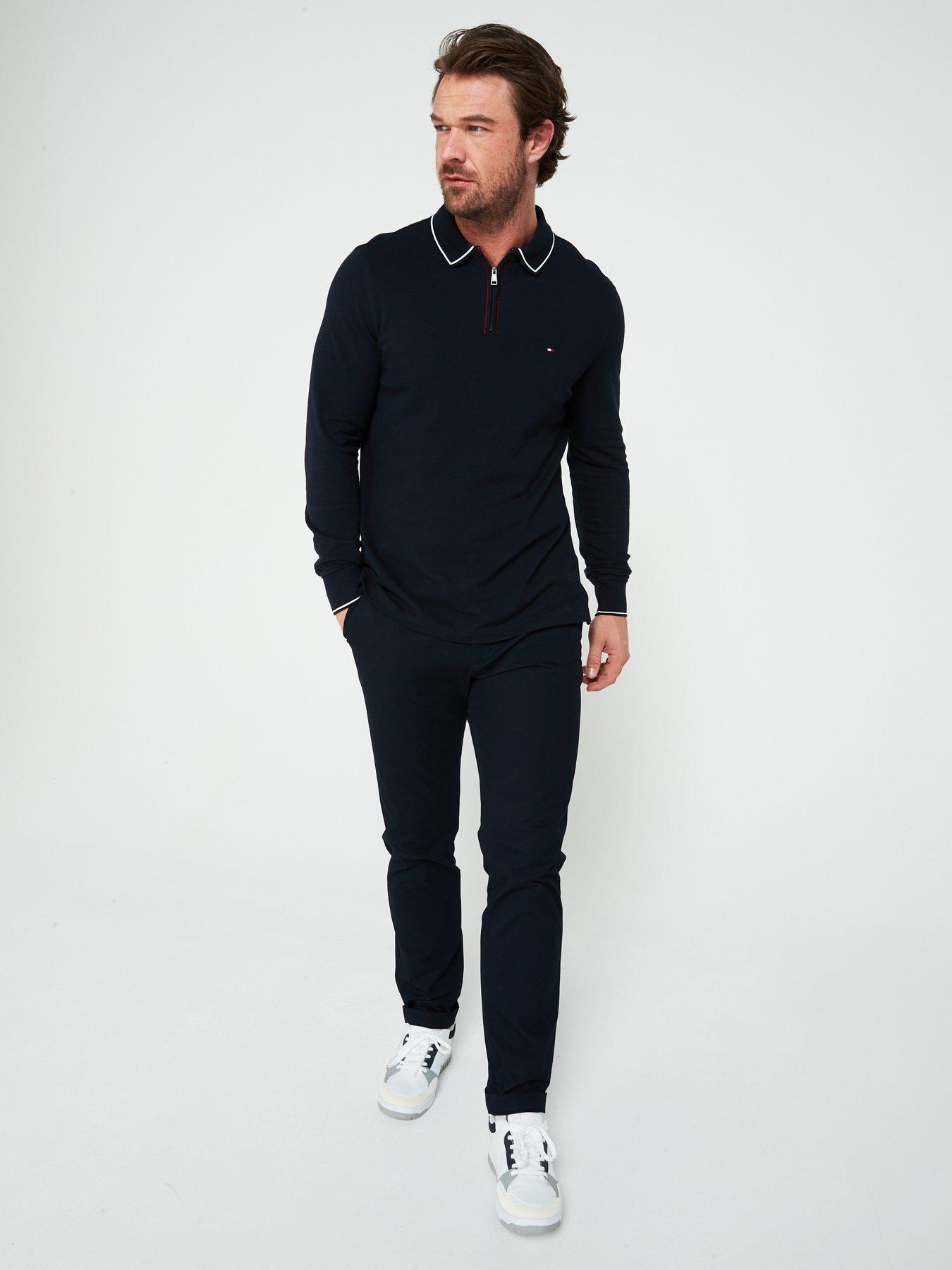 tommy-hilfiger-tommy-hilfiger-regular-fit-zip-long-sleeve-polo-shirt-navyback