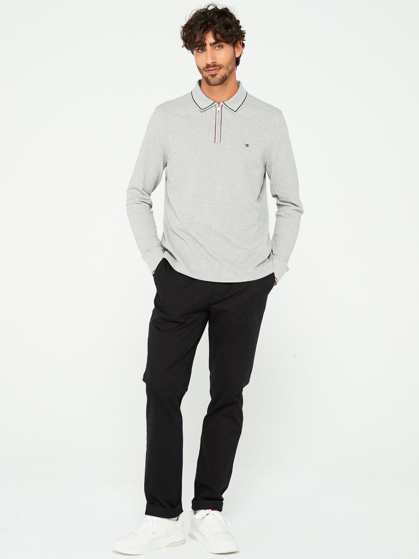 tommy-hilfiger-tommy-hilfiger-regular-fit-zip-long-sleeve-polo-shirt-light-greyback