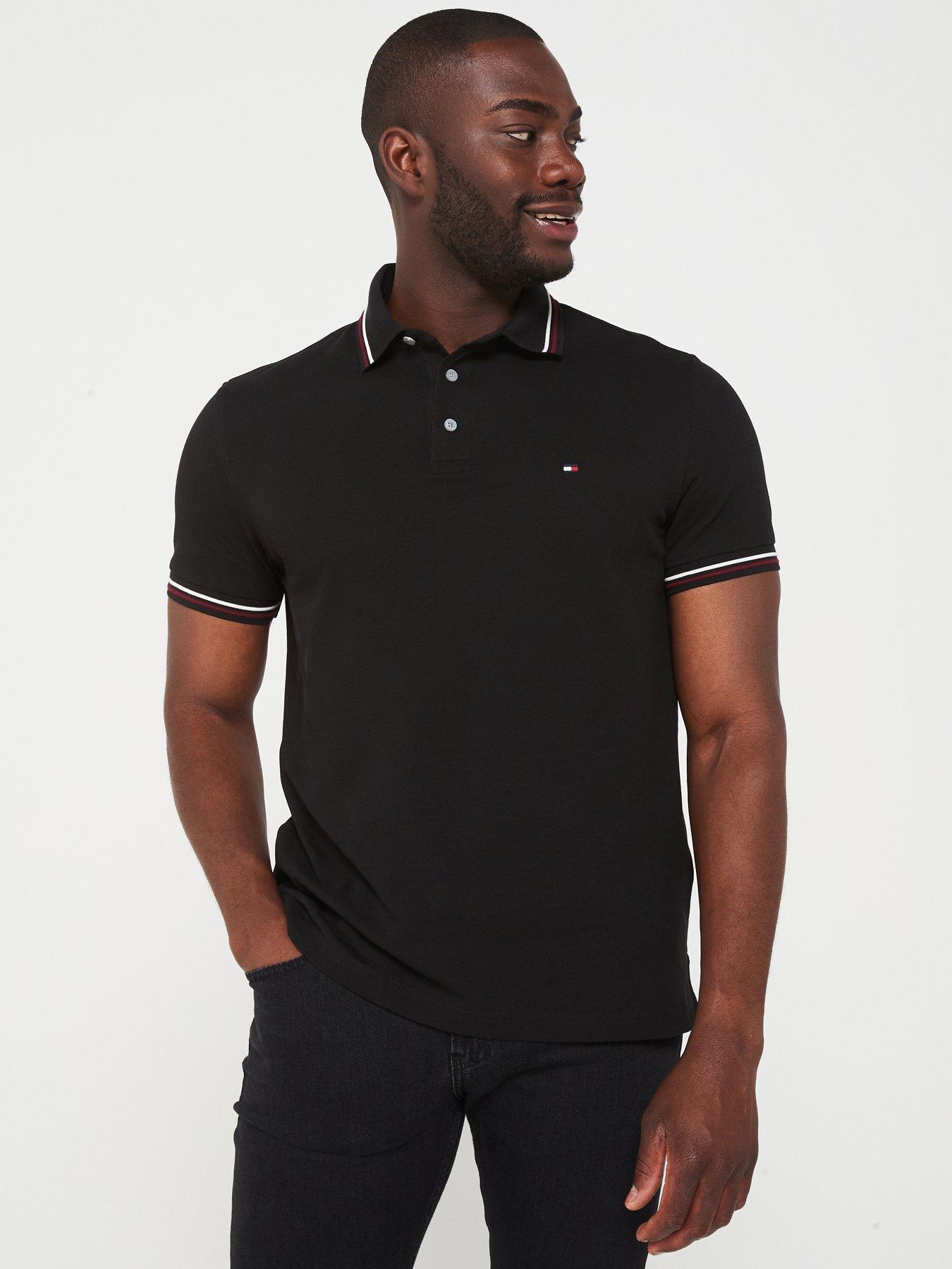 tommy-hilfiger-tommy-hilfiger-slim-fit-tipped-polo-shirt-black