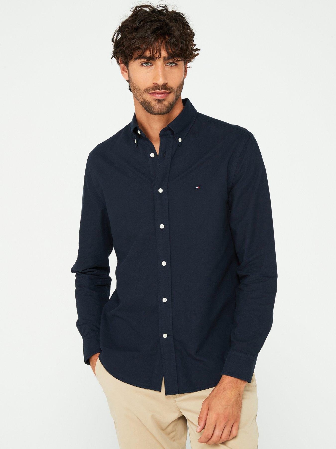 tommy-hilfiger-tommy-hilfiger-regular-fit-garment-dyed-oxford-shirt-navy