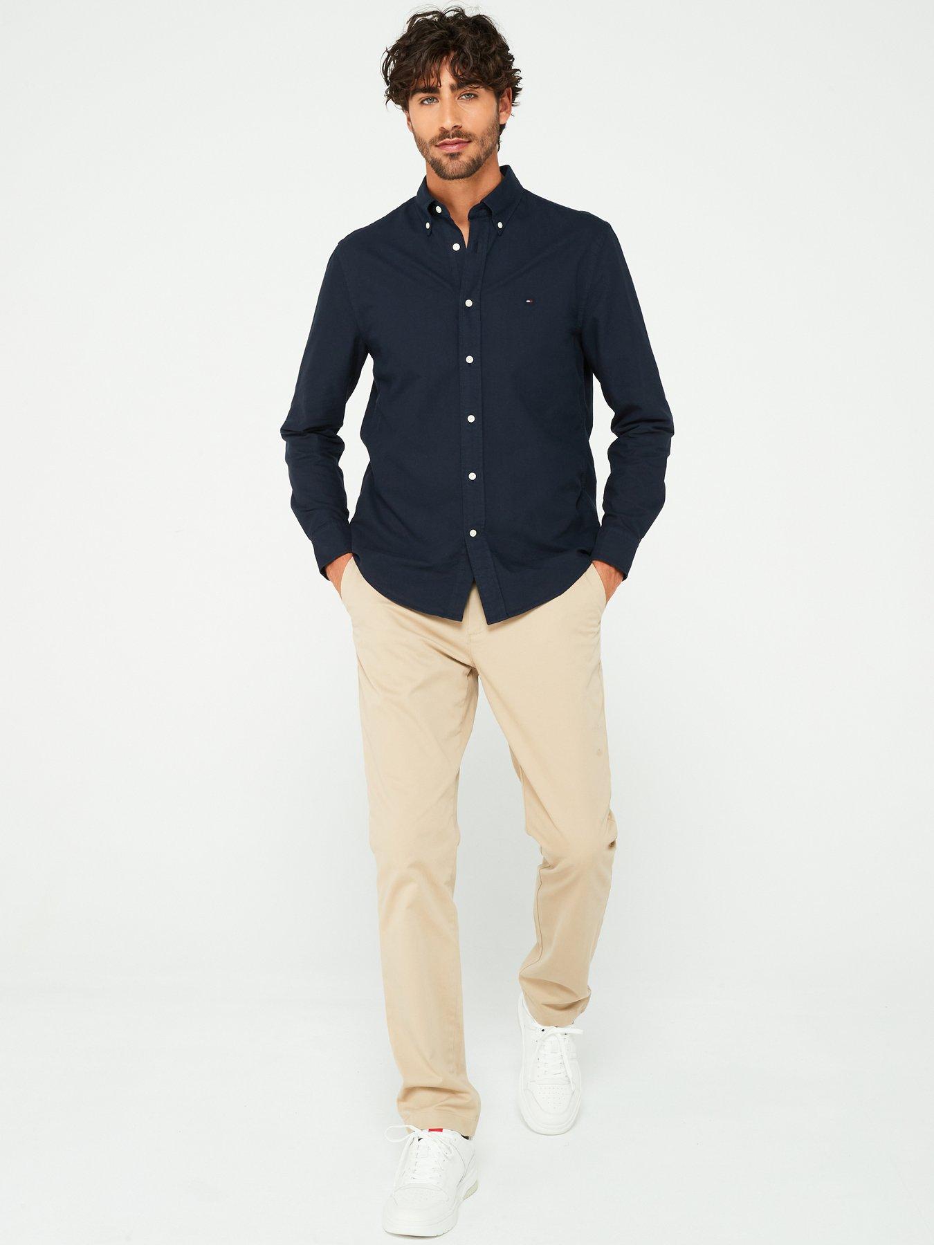 tommy-hilfiger-tommy-hilfiger-regular-fit-garment-dyed-oxford-shirt-navydetail