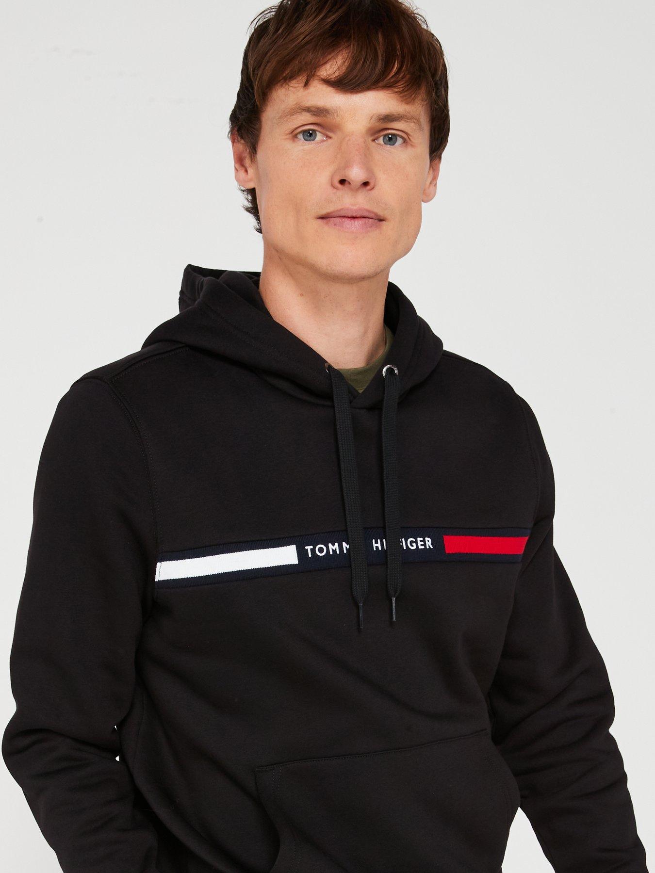 tommy-hilfiger-embroidered-chest-flag-stripe-overhead-hoodie-blackdetail