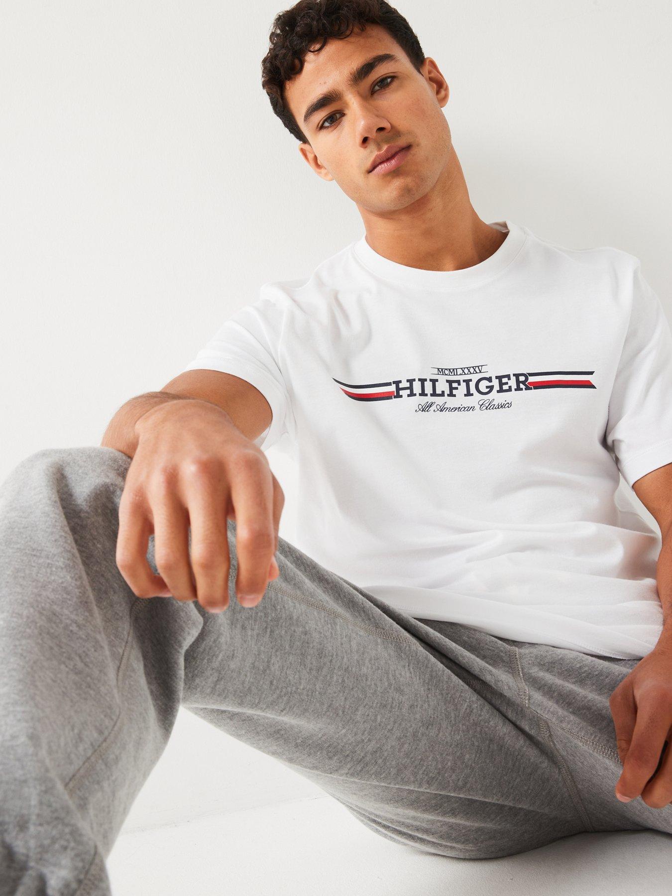 tommy-hilfiger-chest-stripe-t-shirt-whiteoutfit