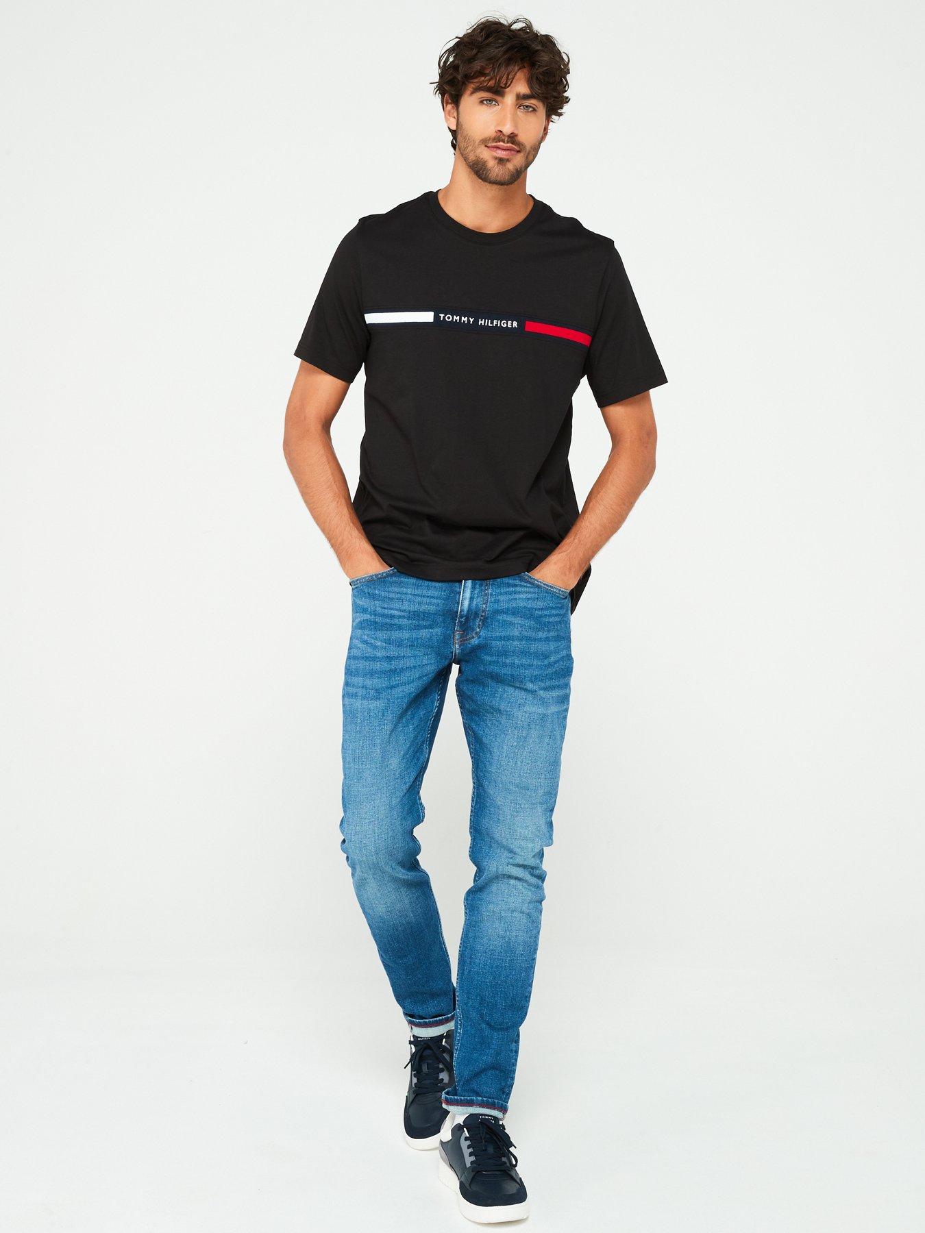 tommy-hilfiger-tommy-hilfger-embroided-chest-flag-stripe-t-shirt-blackback