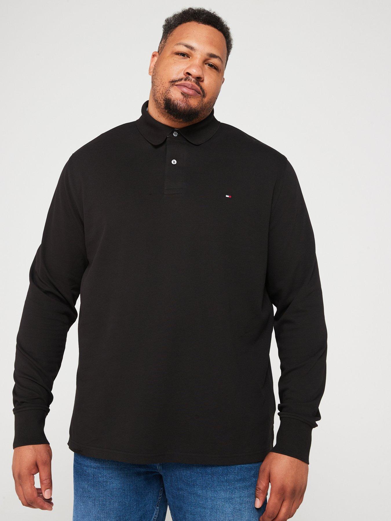 tommy-hilfiger-tommy-hilfiger-big-amp-tall-1985-regular-fit-long-sleeve-polo-shirt-black