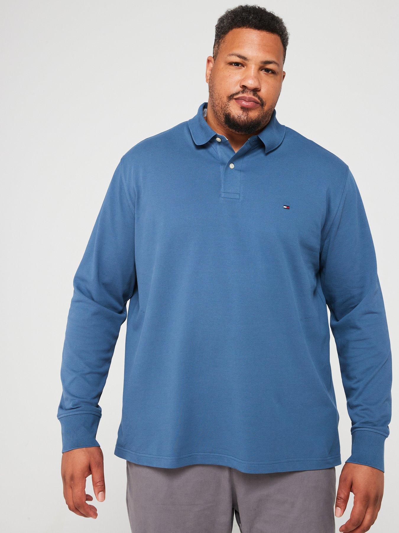 tommy-hilfiger-tommy-hilfiger-big-amp-tall-1985-regular-fit-long-sleeve-polo-shirt-blue