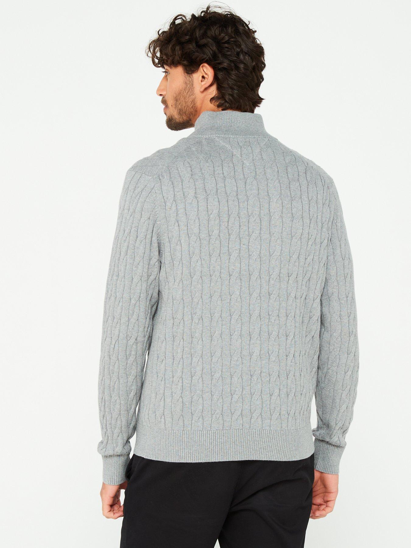 tommy-hilfiger-tommy-hilfiger-classic-cotton-cable-14-zip-mock-knitted-jumper-greystillFront