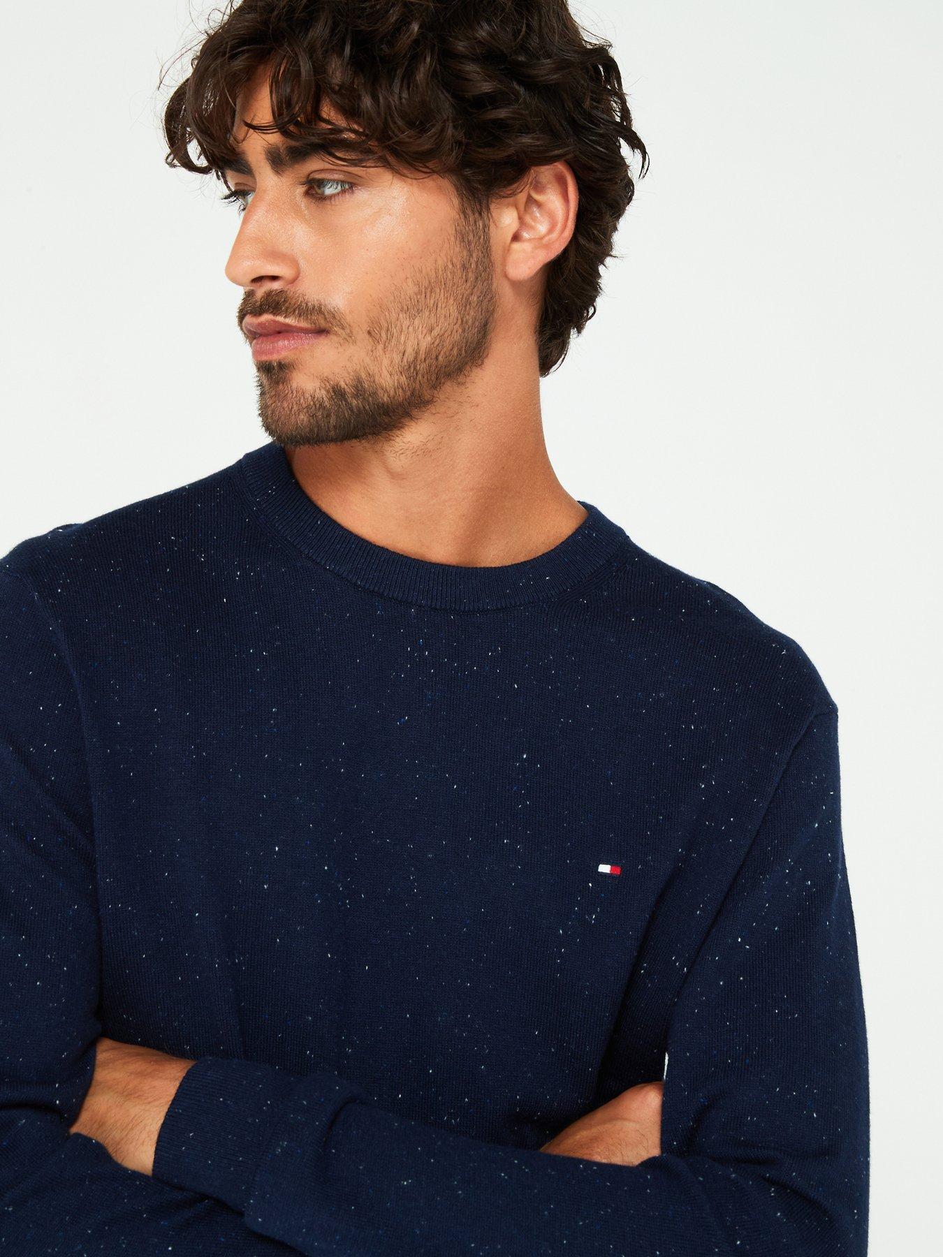 tommy-hilfiger-pima-cotton-cashmere-blend-flecked-knitted-jumper-navyoutfit