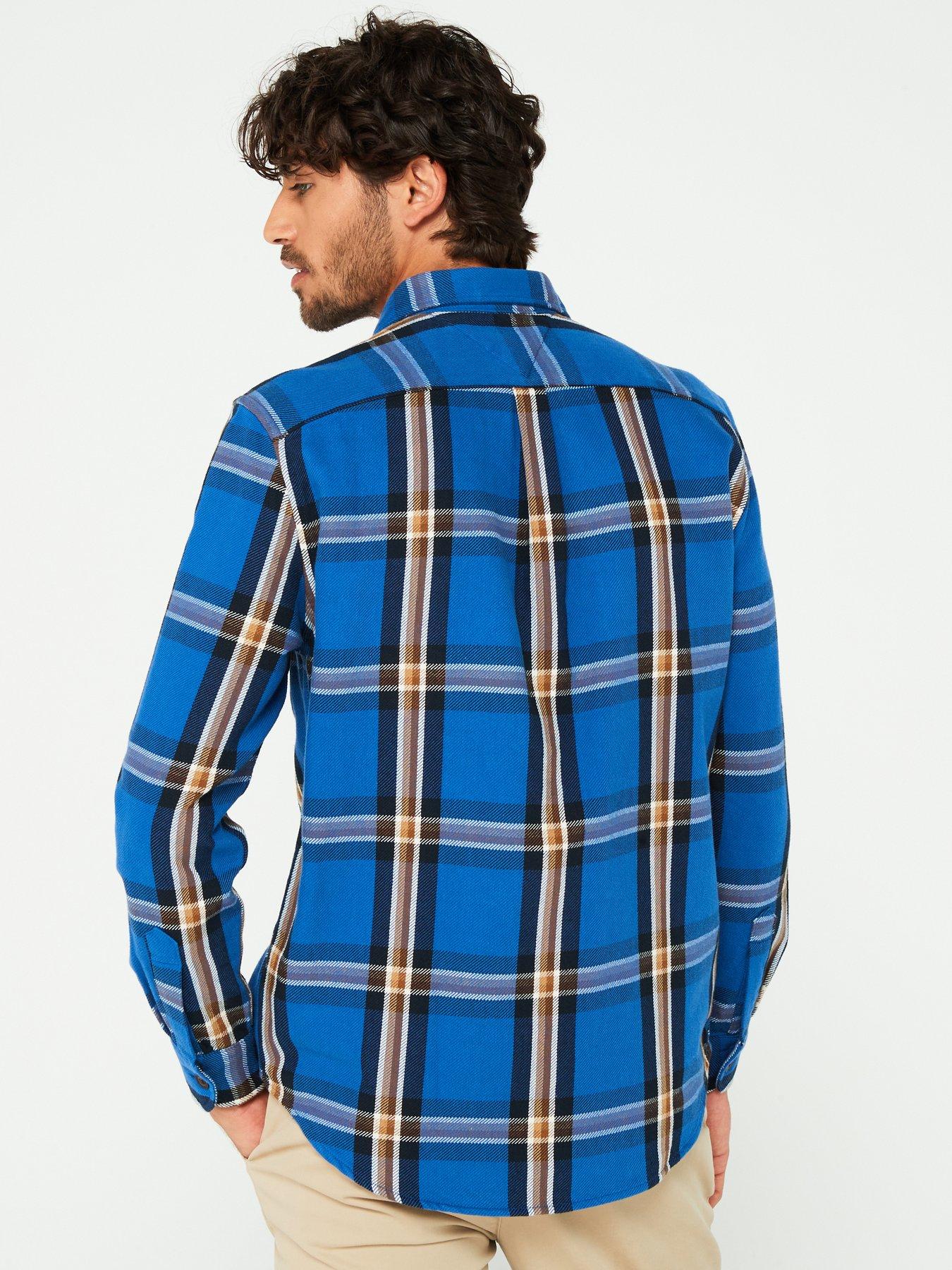 tommy-hilfiger-tommy-hilfiger-regular-fit-heavy-brushed-check-shirt-bluestillFront