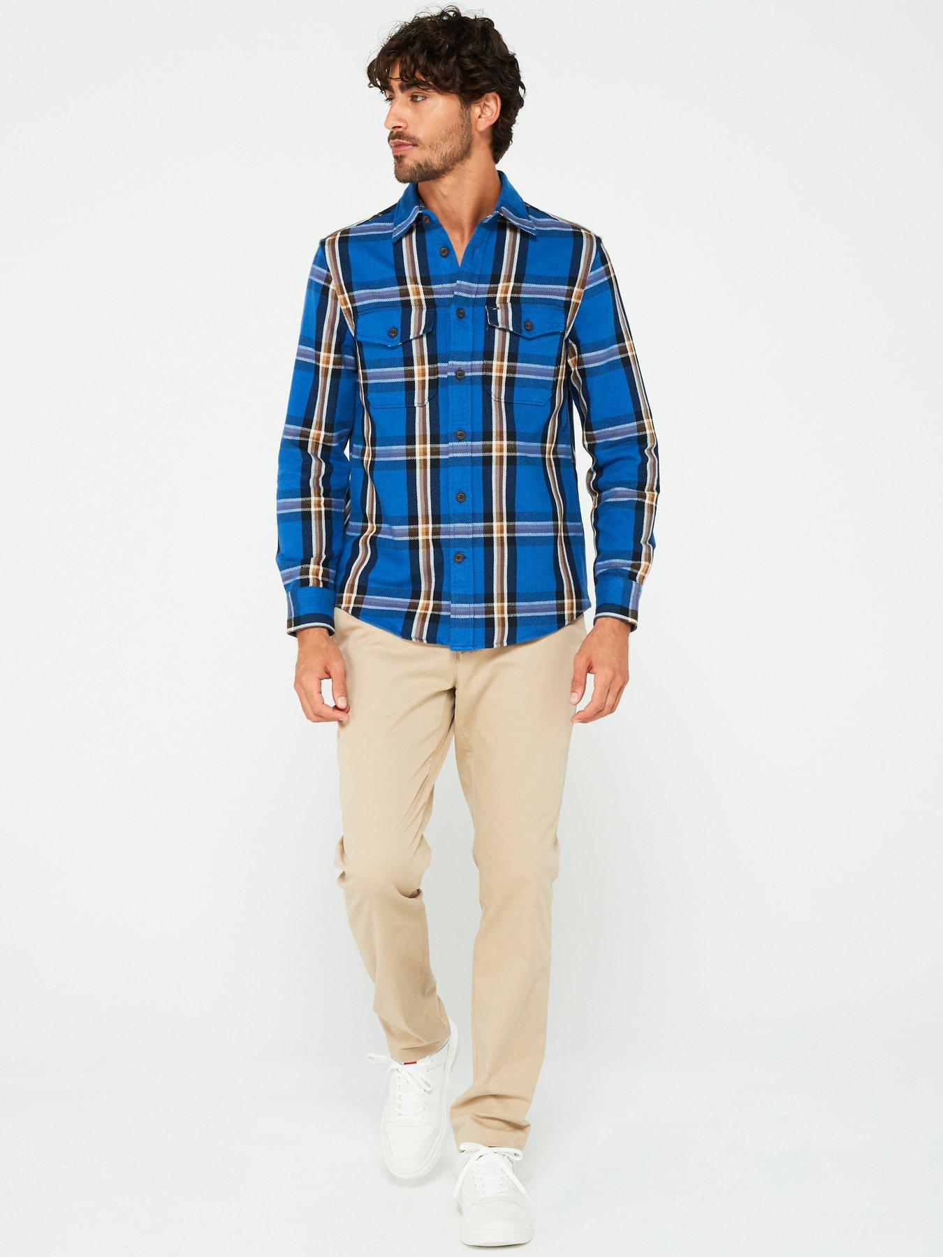 tommy-hilfiger-tommy-hilfiger-regular-fit-heavy-brushed-check-shirt-blueback