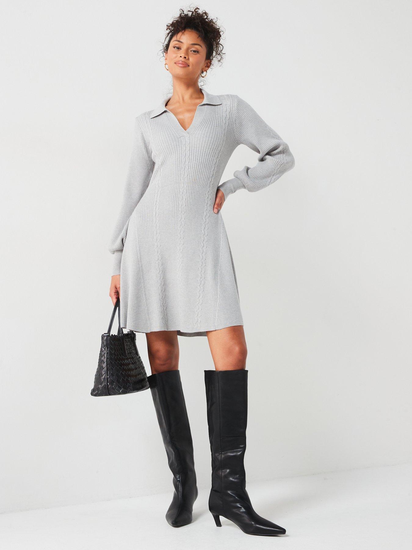 v-by-very-collared-fit-and-flare-mini-dress-with-woolnbsp-light-greyback