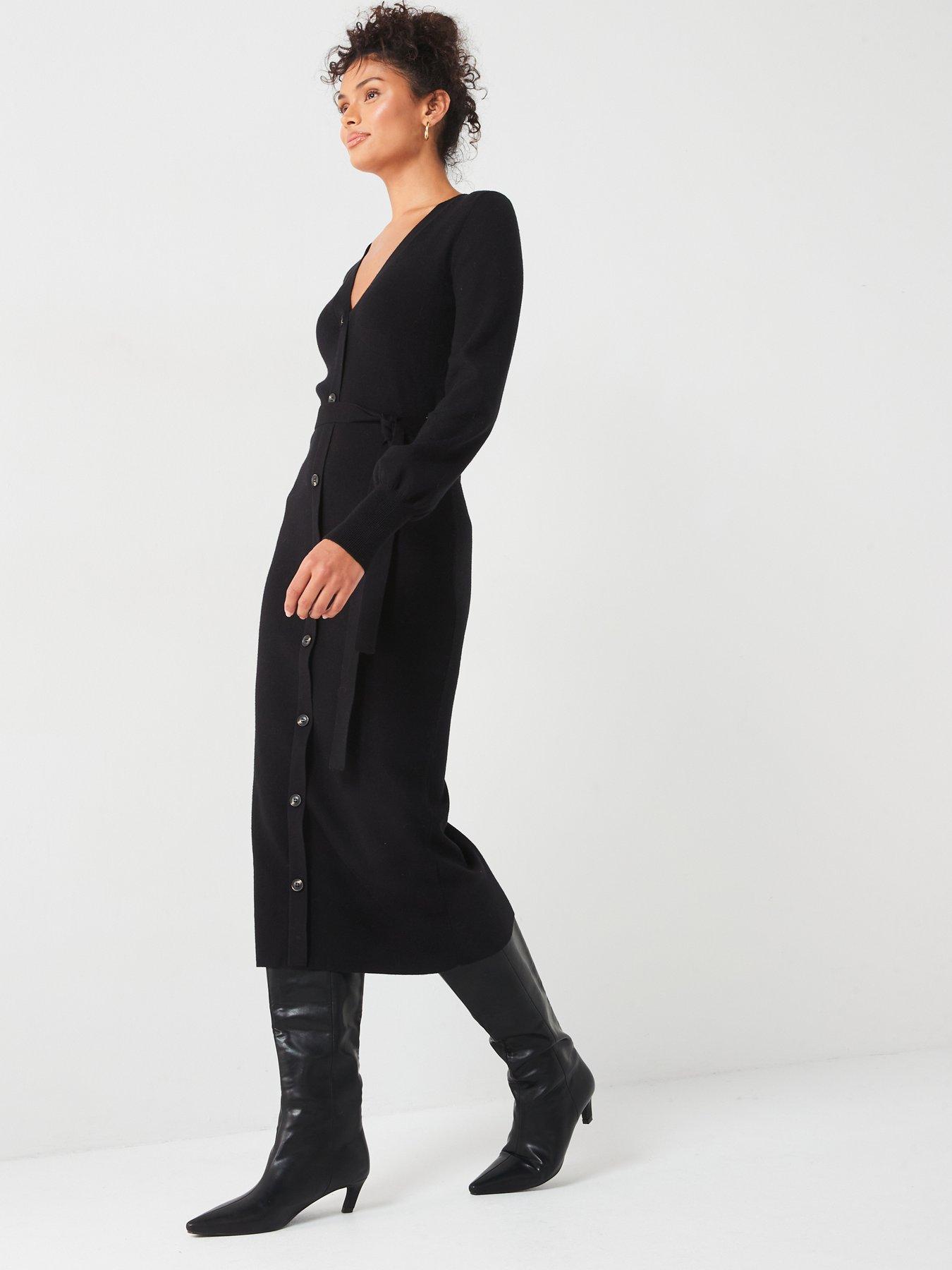 v-by-very-v-neck-belted-knit-midi-dress-blackoutfit