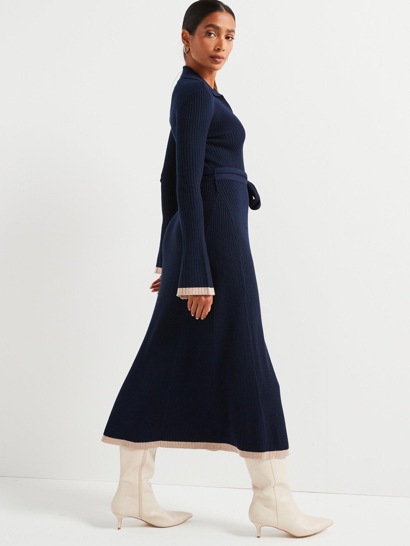 v-by-very-premium-knitted-belted-dress-with-wool-navydetail