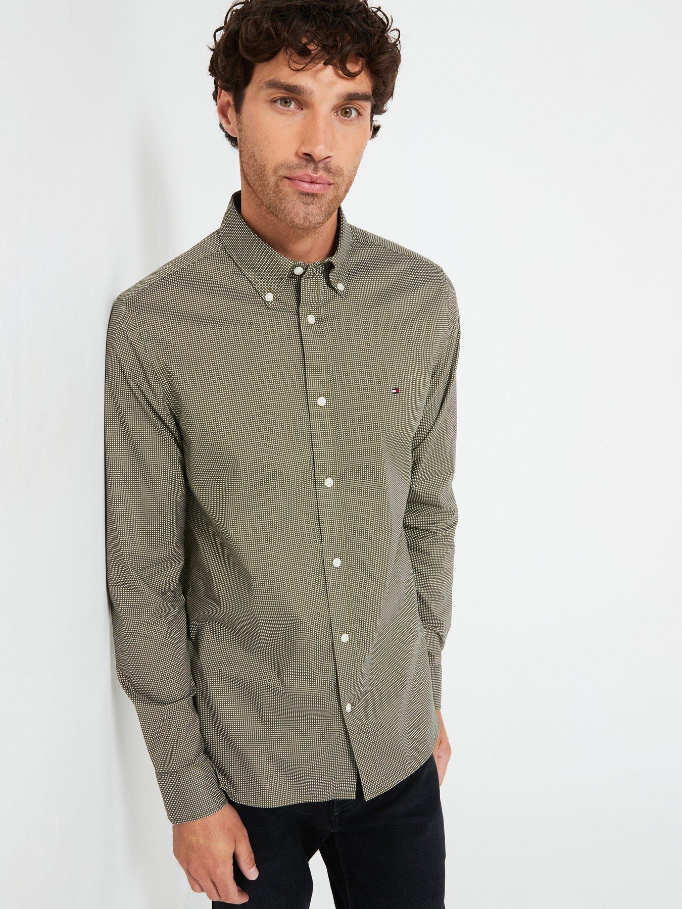 tommy-hilfiger-tommy-hilfiger-slim-fit-micro-printed-shirt-light-khaki