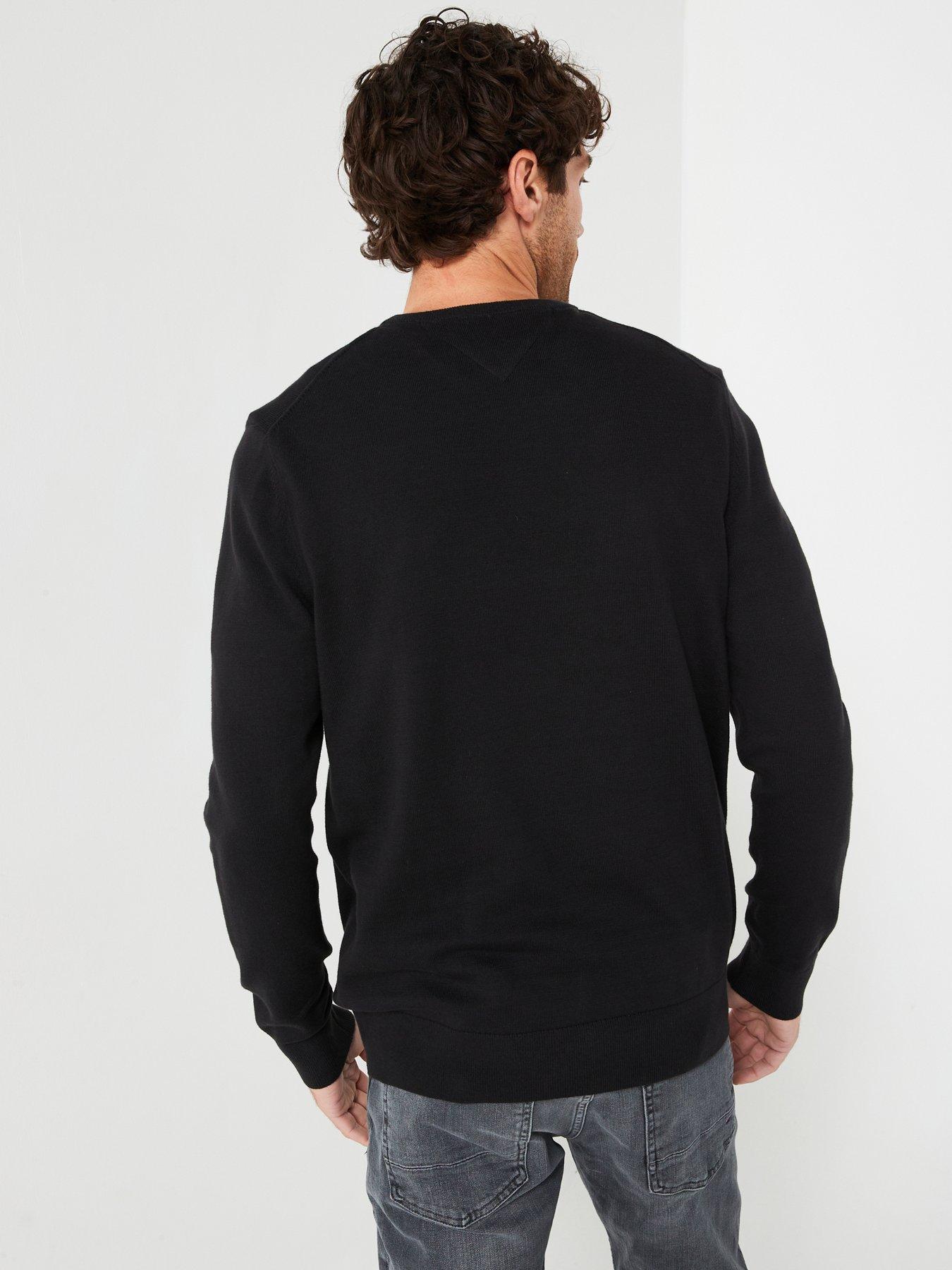 Image 2 of 4 of Tommy Hilfiger Essential Cotton Crew Neck Knitted Jumper - Black