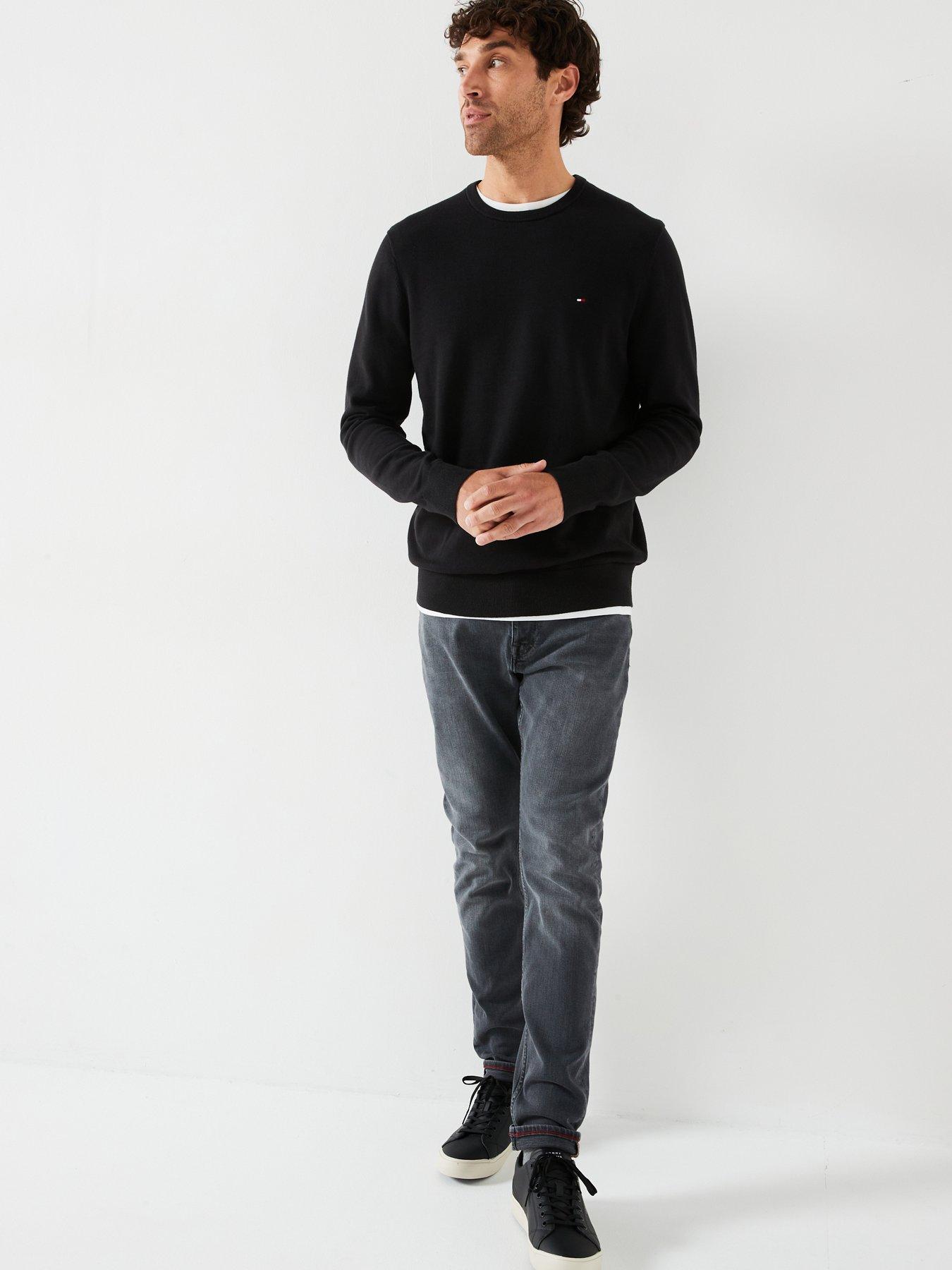 Image 3 of 4 of Tommy Hilfiger Essential Cotton Crew Neck Knitted Jumper - Black