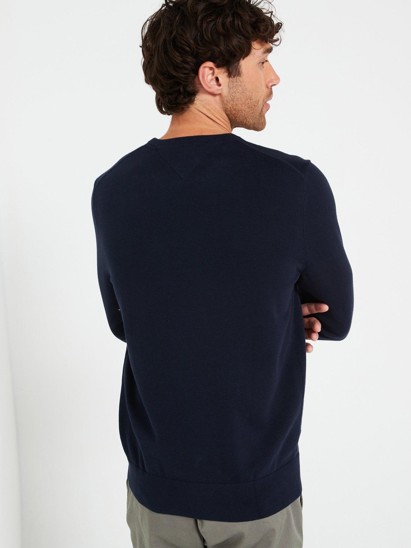 Image 2 of 4 of Tommy Hilfiger Essential Cotton Crew Neck Knitted Jumper - Navy