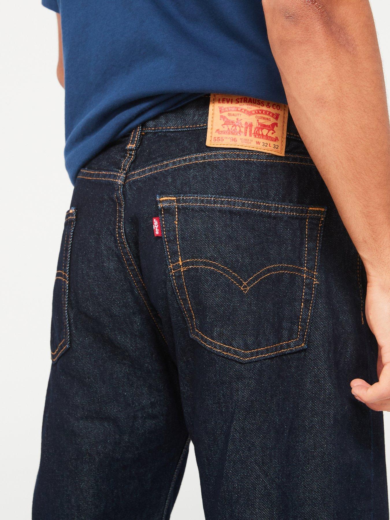 Levi's 555 '96 Relaxed Straight Fit Jeans Good As New Rinse