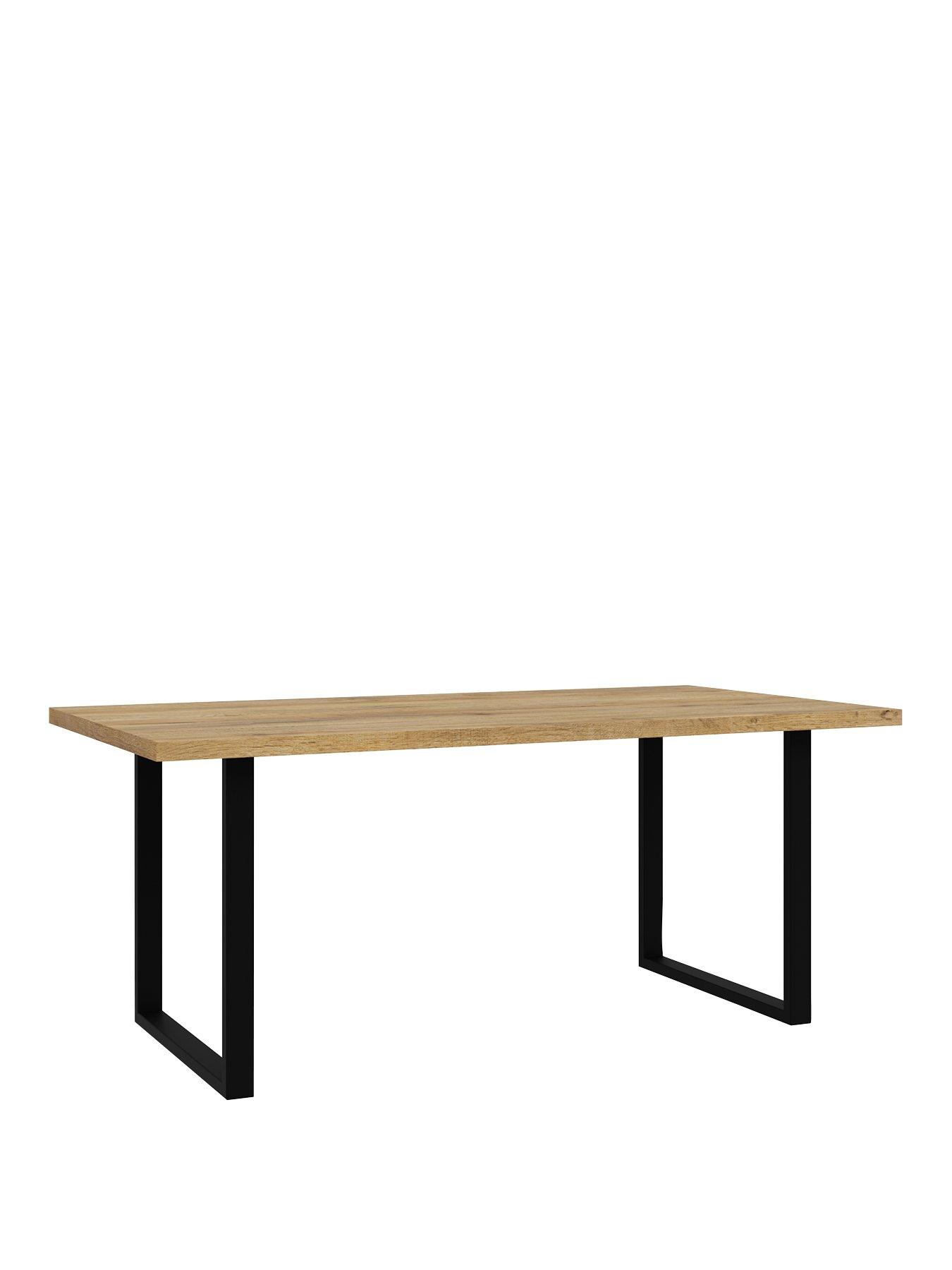 nikomedes-180-cm-dining-table-dark-oakblack-metalback