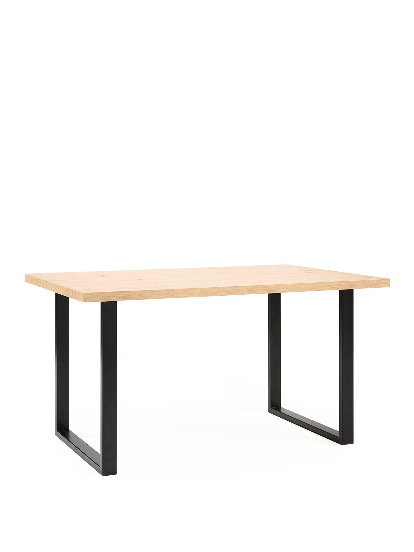 very-home-burton-140-cm-dining-table-oakblackback