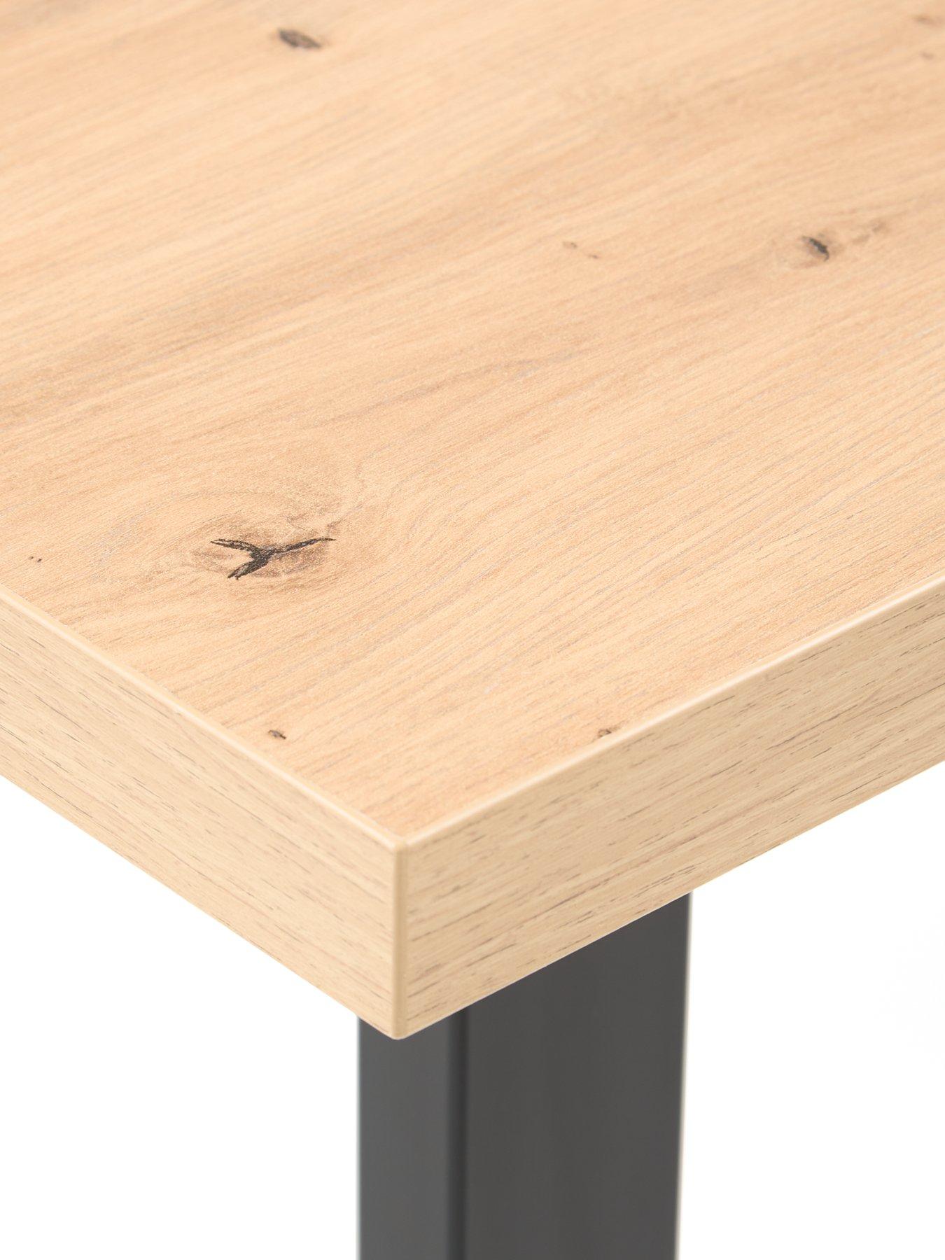 very-home-burton-140-cm-dining-table-oakblackdetail