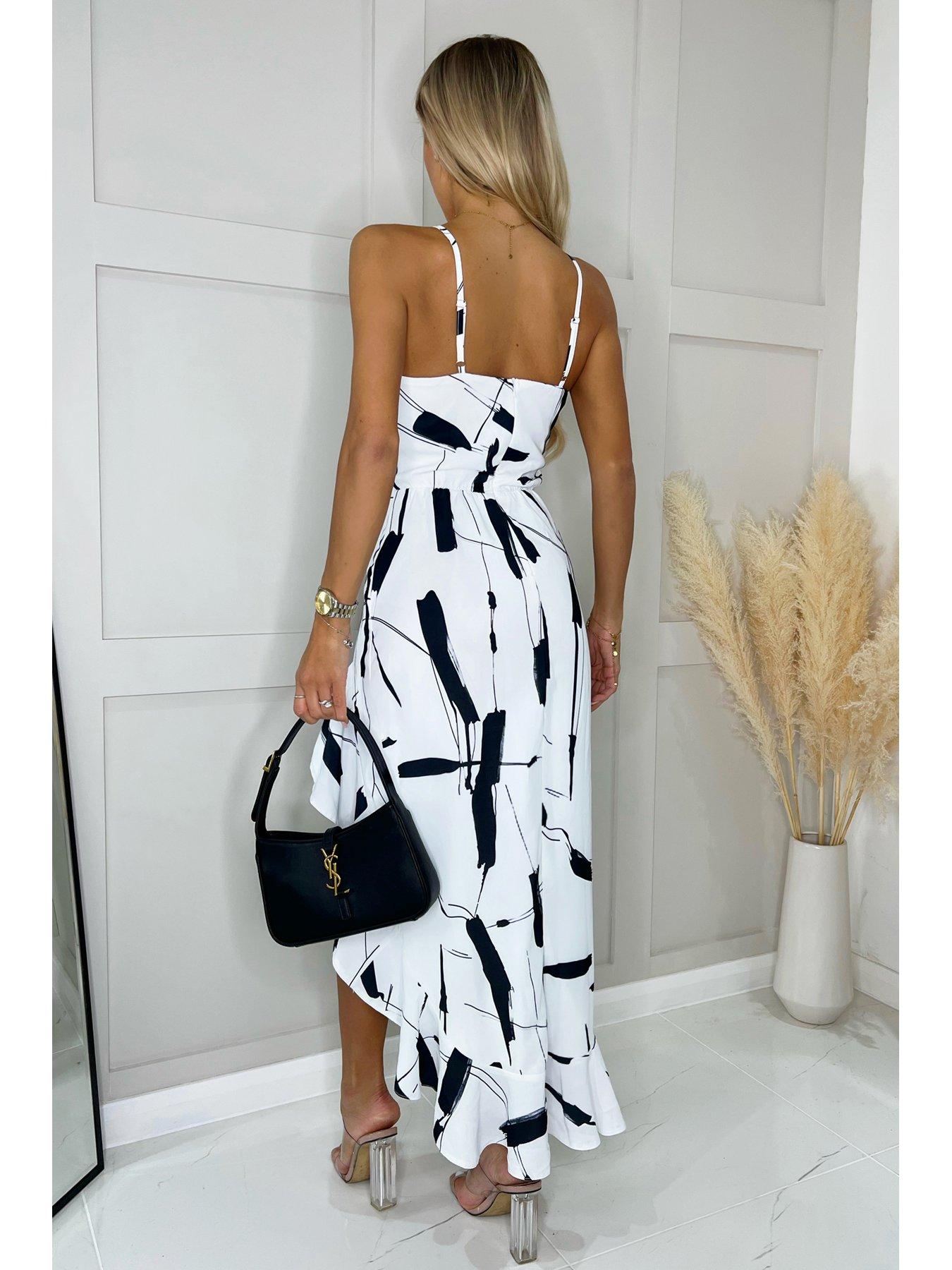 ax-paris-mono-print-frill-midi-dressstillFront