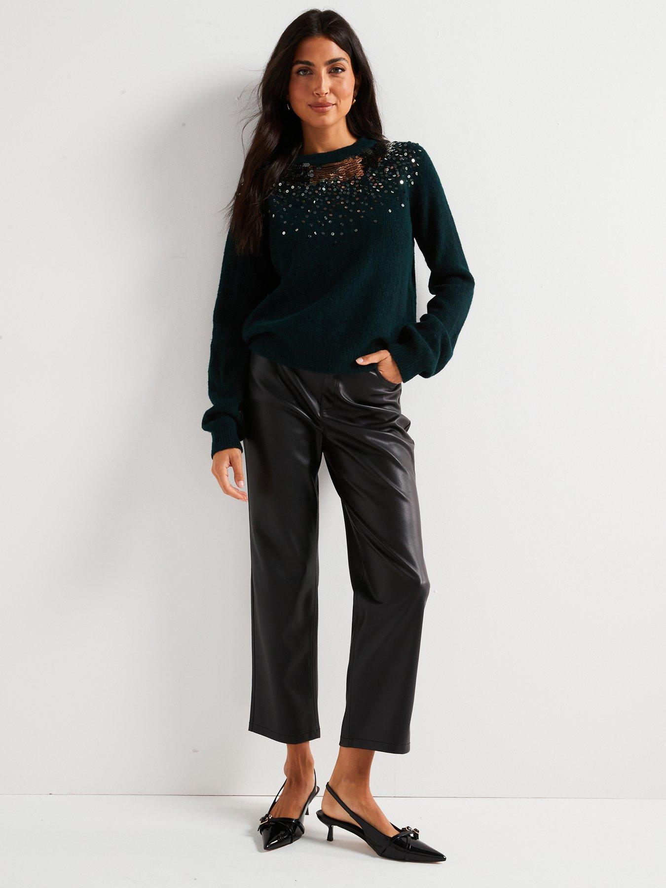 v-by-very-crew-neck-sequin-long-sleeve-jumper-with-wool-greenback