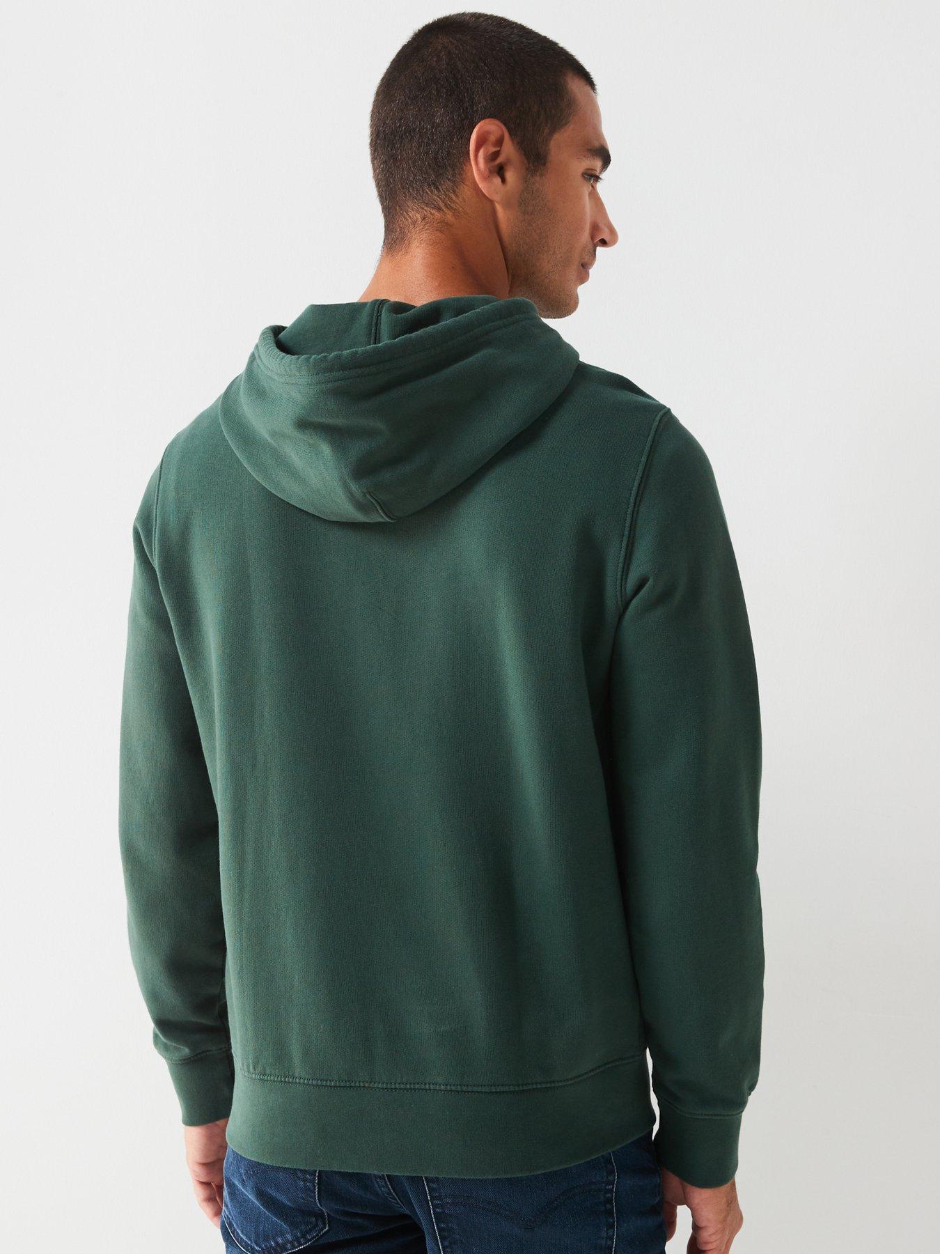 levis-original-housemark-hoodie-dark-greenstillFront