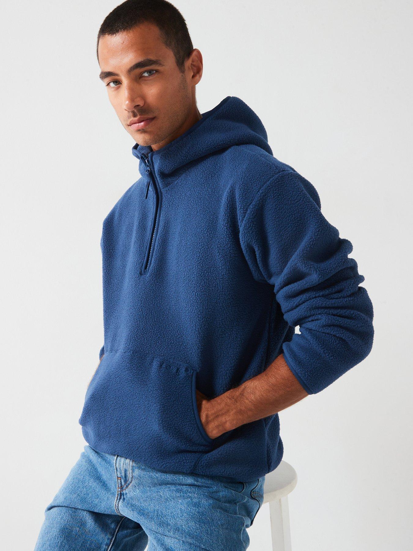 Blue pullover hoodie sale