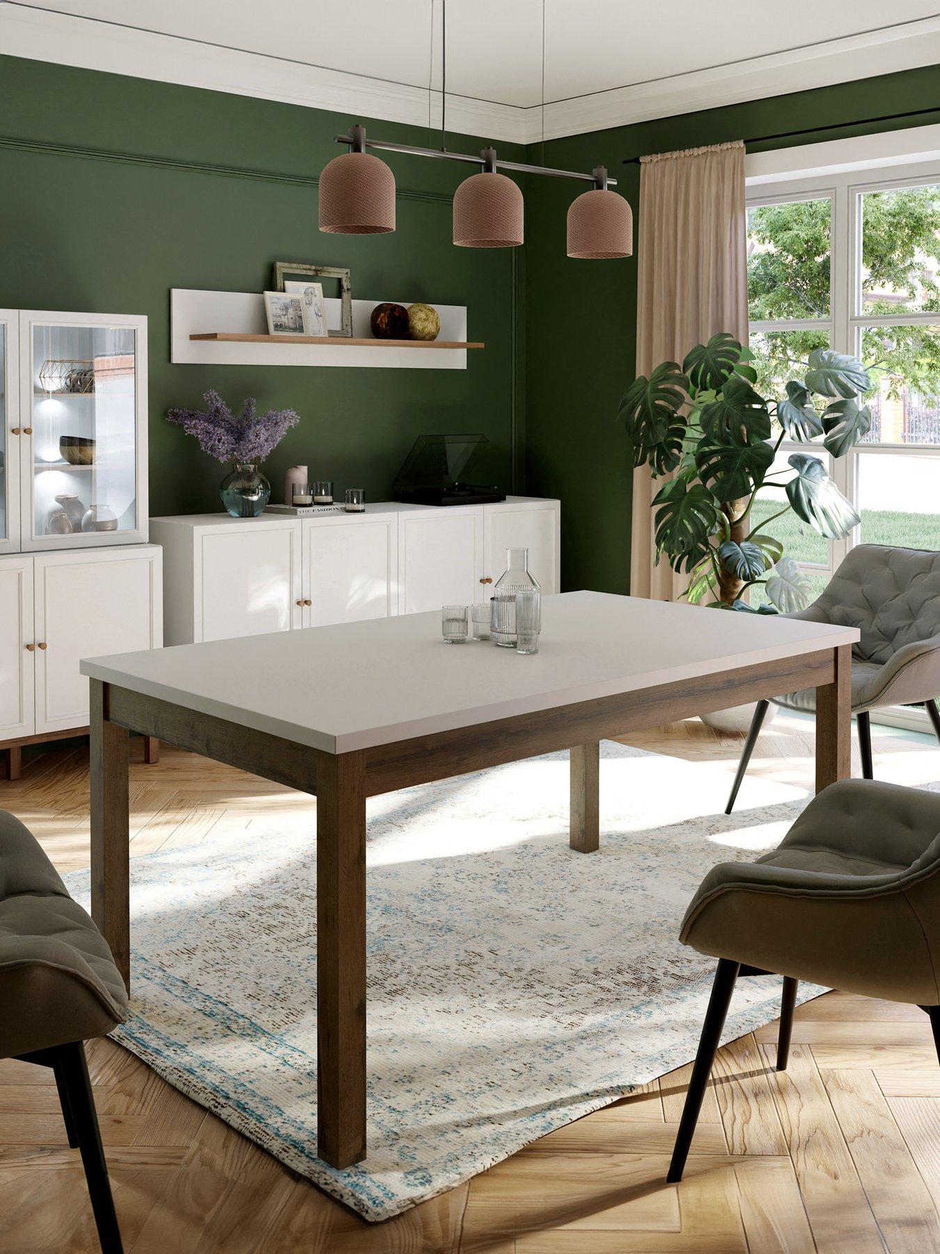 Image 1 of 7 of The Very Collection Penkridge 160 - 207 cm&nbsp;Extending Dining Table - Grey/Oak