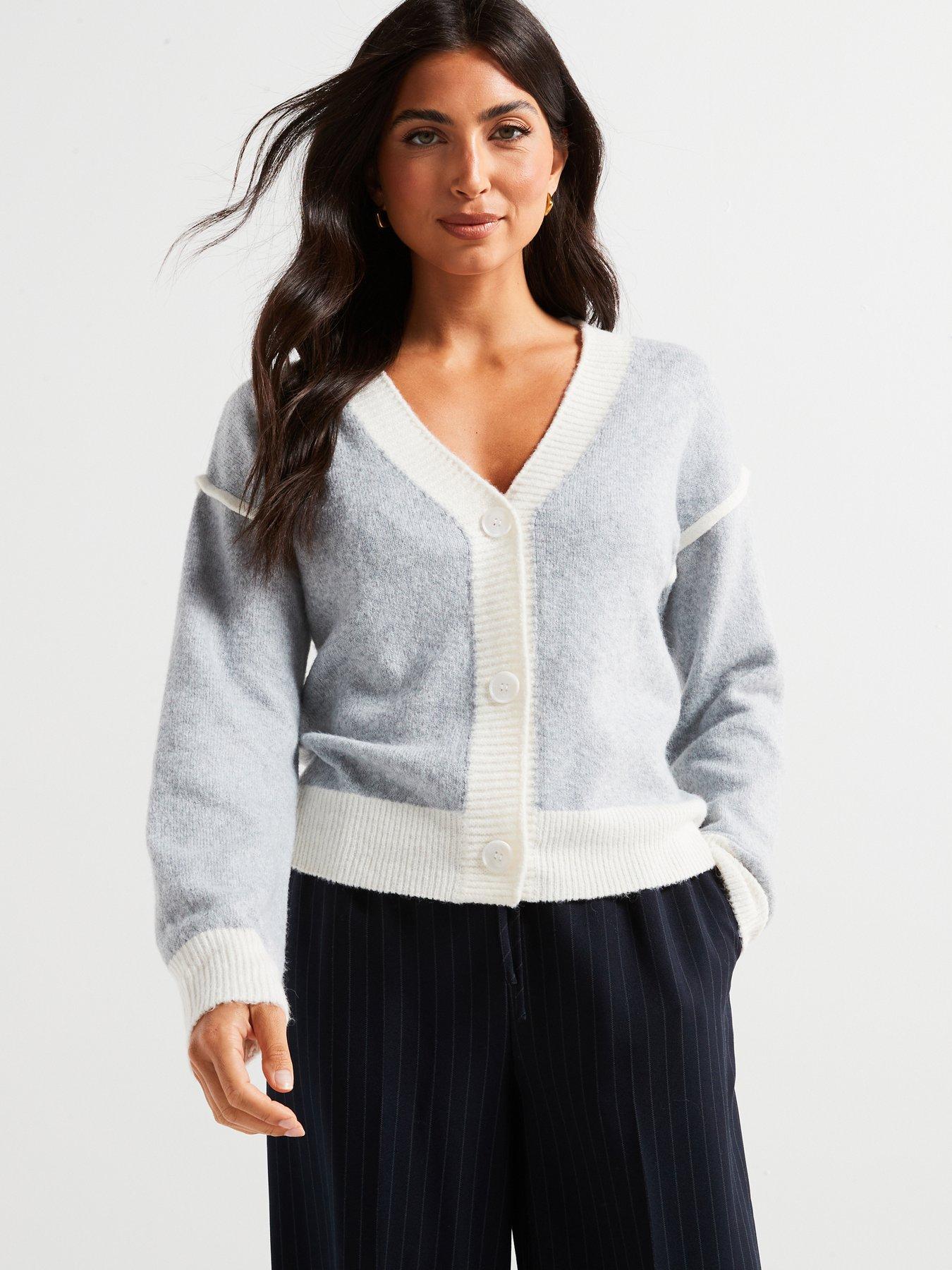 v-by-very-v-neck-colour-block-cardigan-greyfront