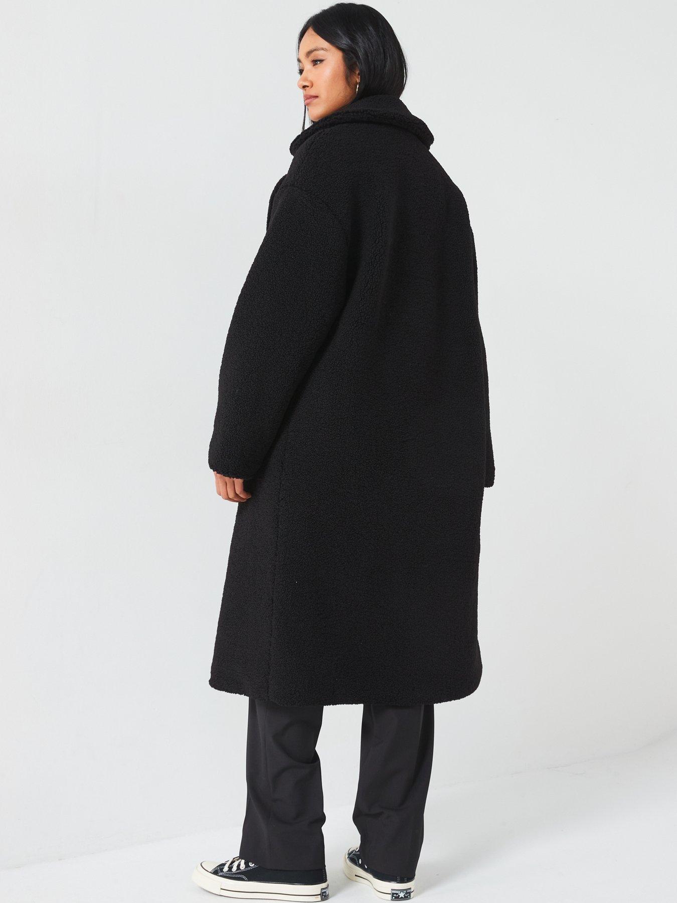 v-by-very-longline-borg-coat-blackstillFront