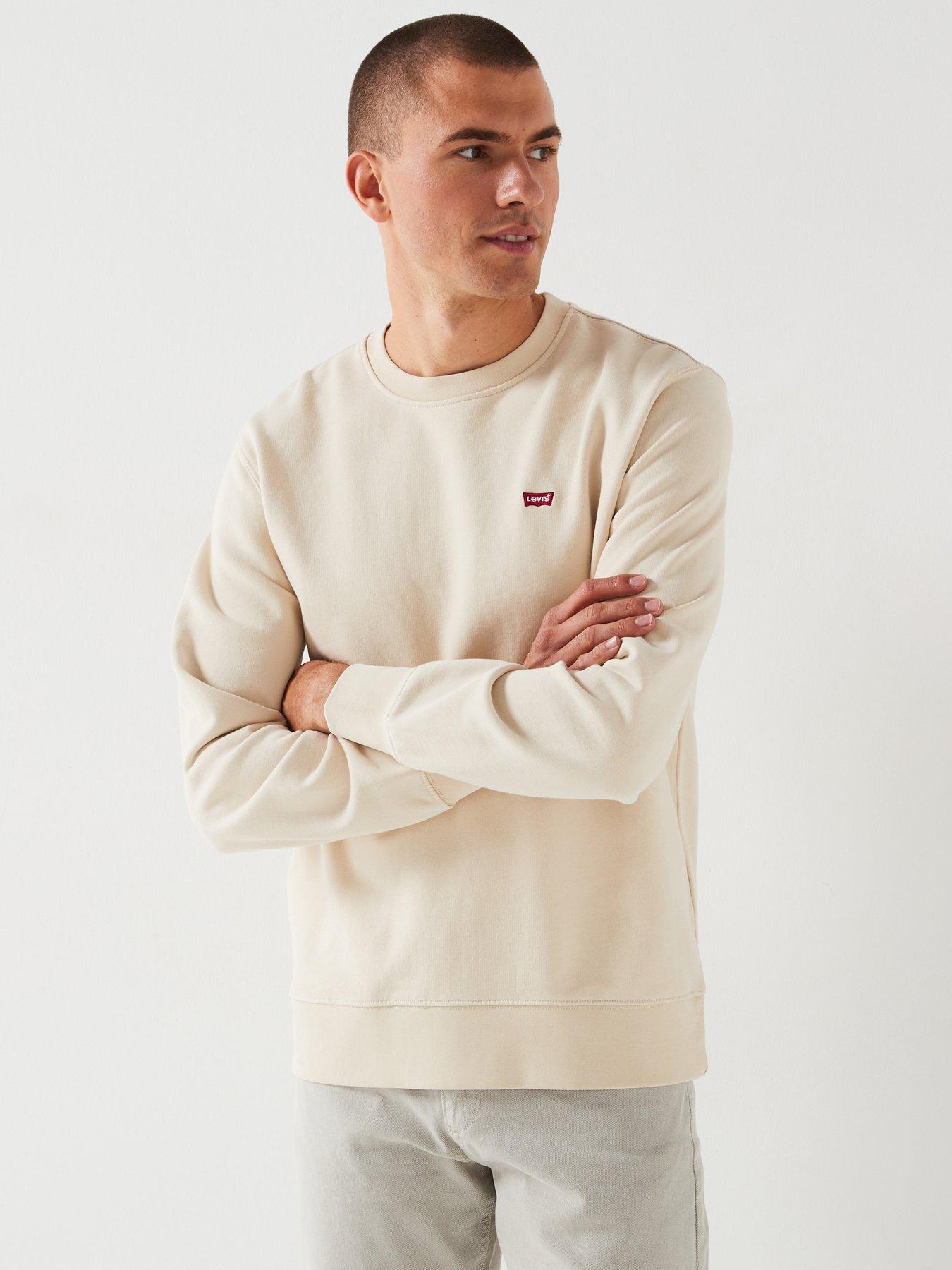 Image 1 of 5 of Levi's Levis Original Housemark Crew Neck Sweat Top - Cream