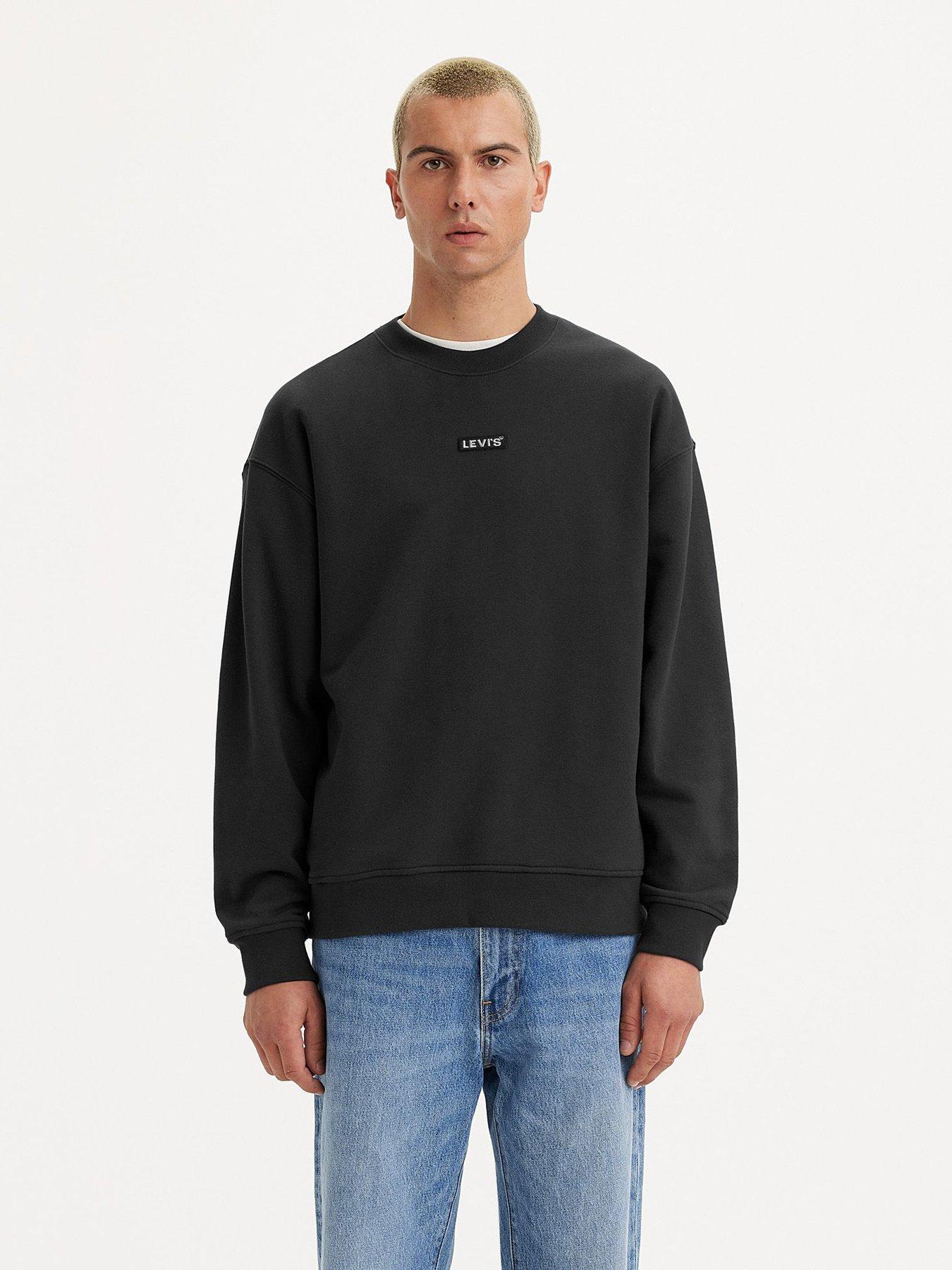 levis-relaxed-small-tab-crew-neck-sweat-top-blackfront