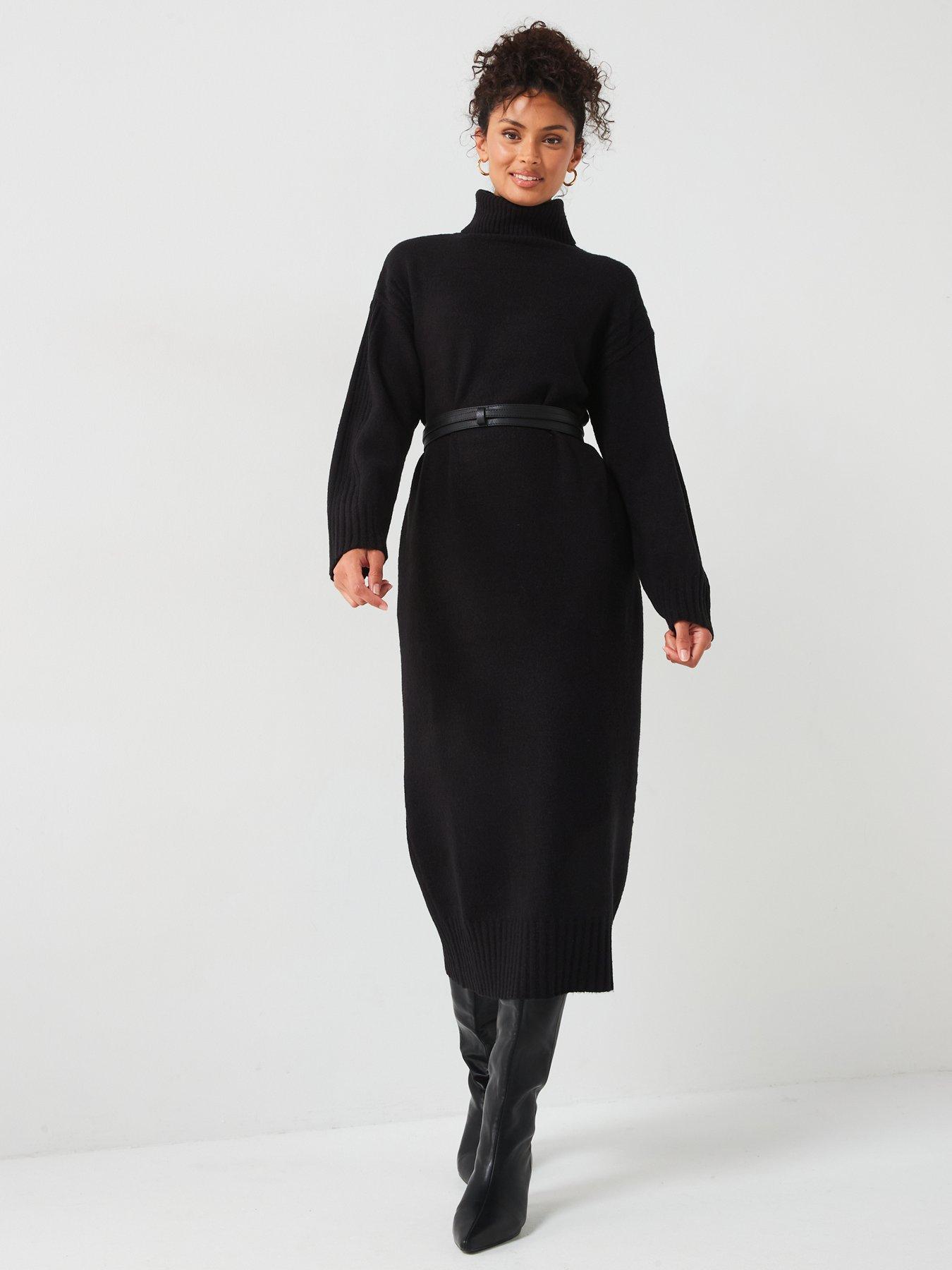 v-by-very-roll-neck-long-sleeve-knitted-midaxi-dress-blackoutfit