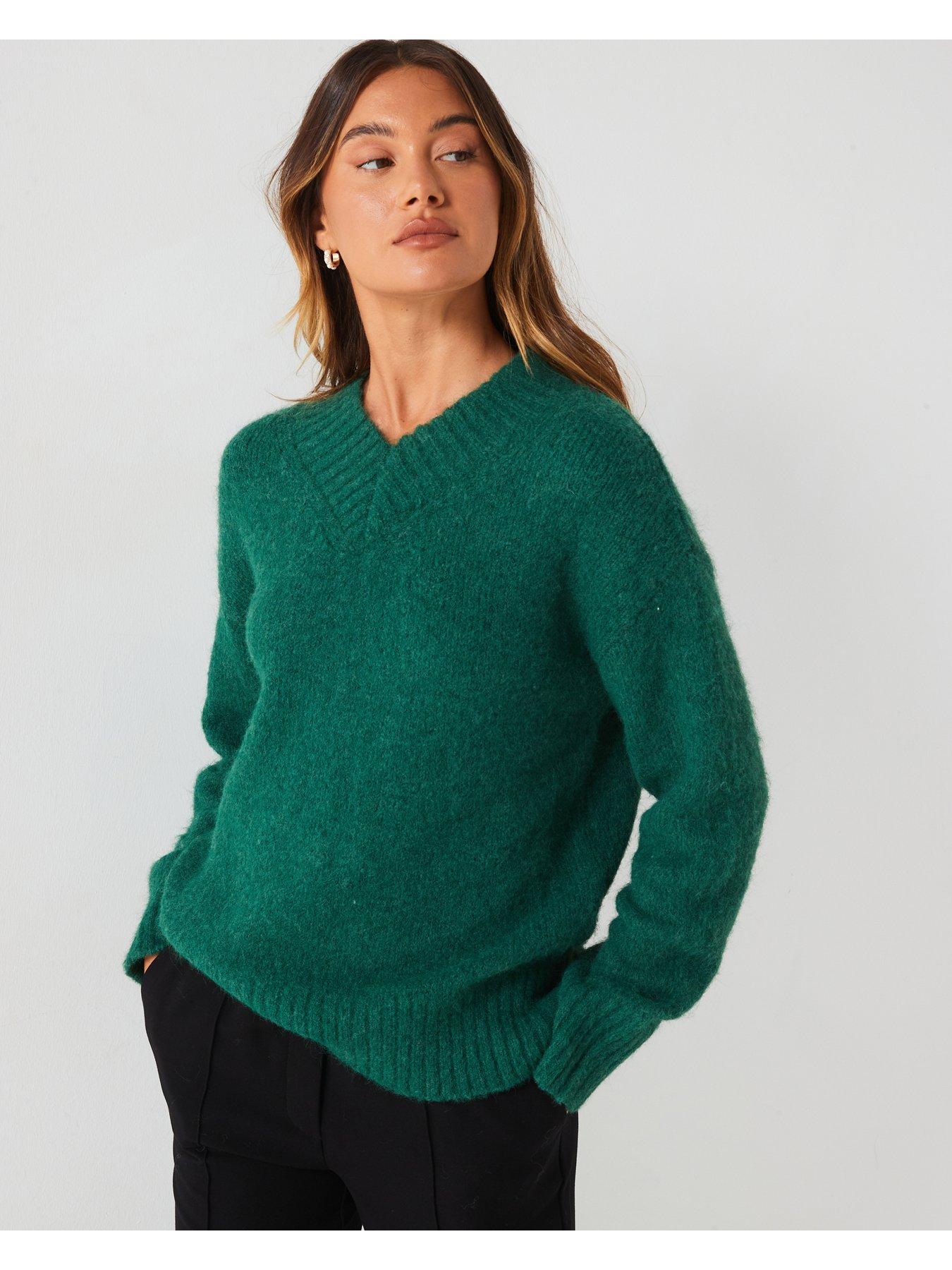 v-by-very-v-neck-brushed-yarn-jumper-with-wool-green