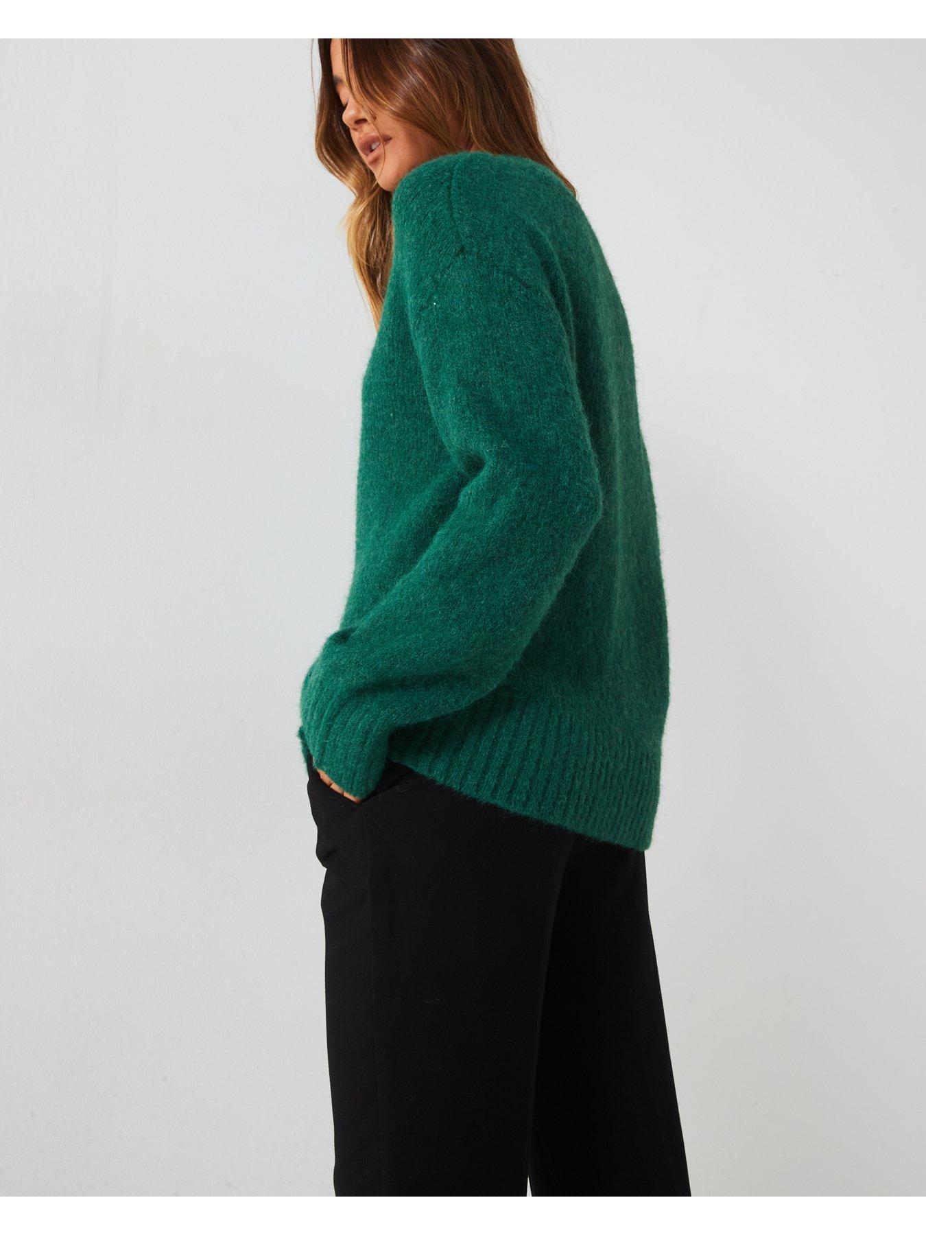 v-by-very-v-neck-brushed-yarn-jumper-with-wool-greendetail