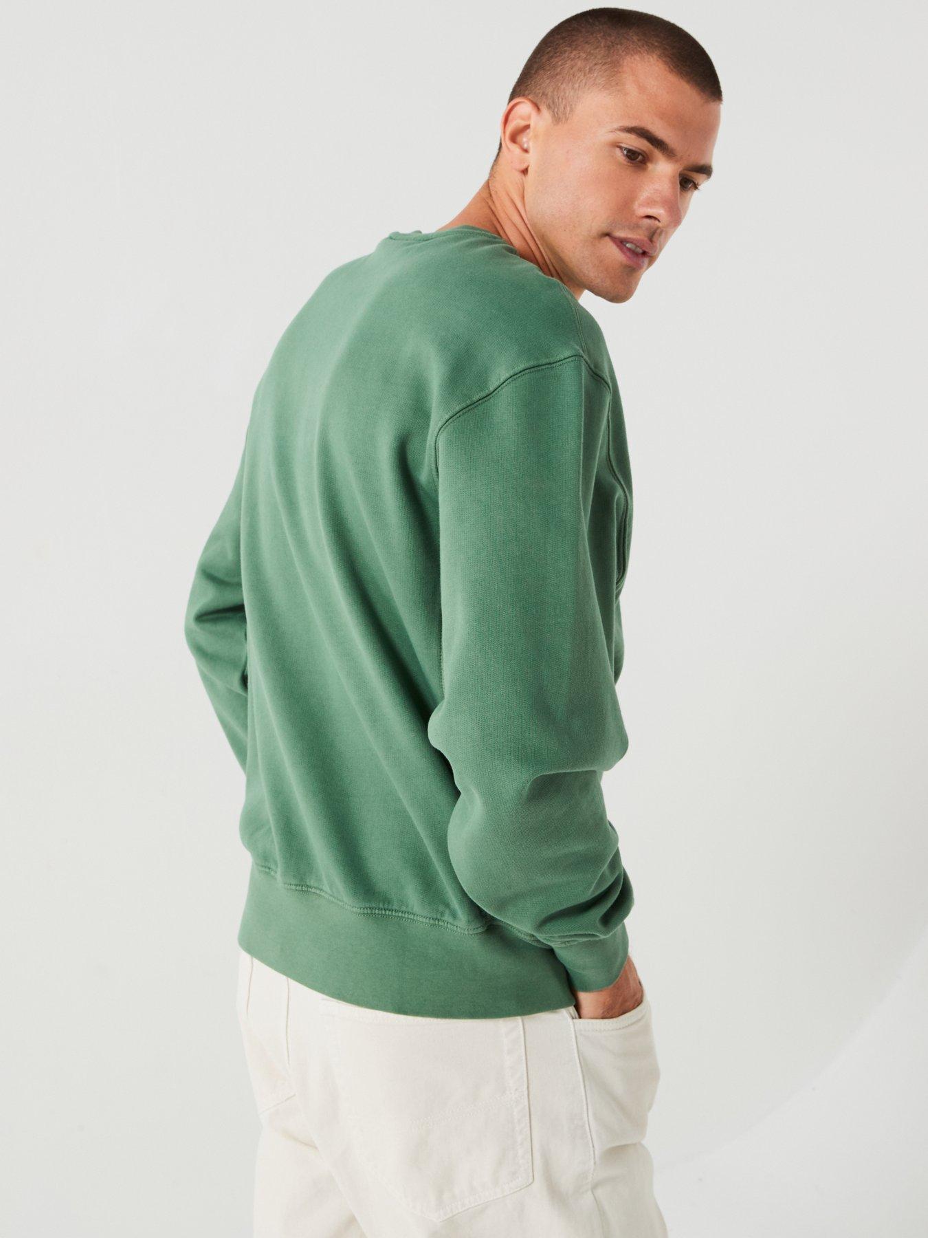 levis-levis-authentic-relaxed-fit-crew-neck-sweat-top-greenstillFront