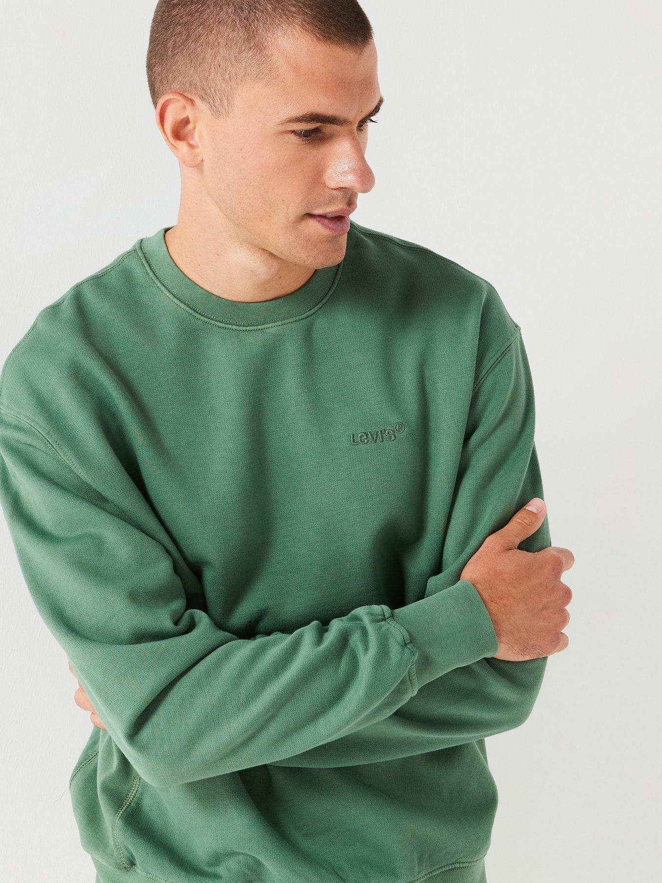 levis-levis-authentic-relaxed-fit-crew-neck-sweat-top-greenoutfit