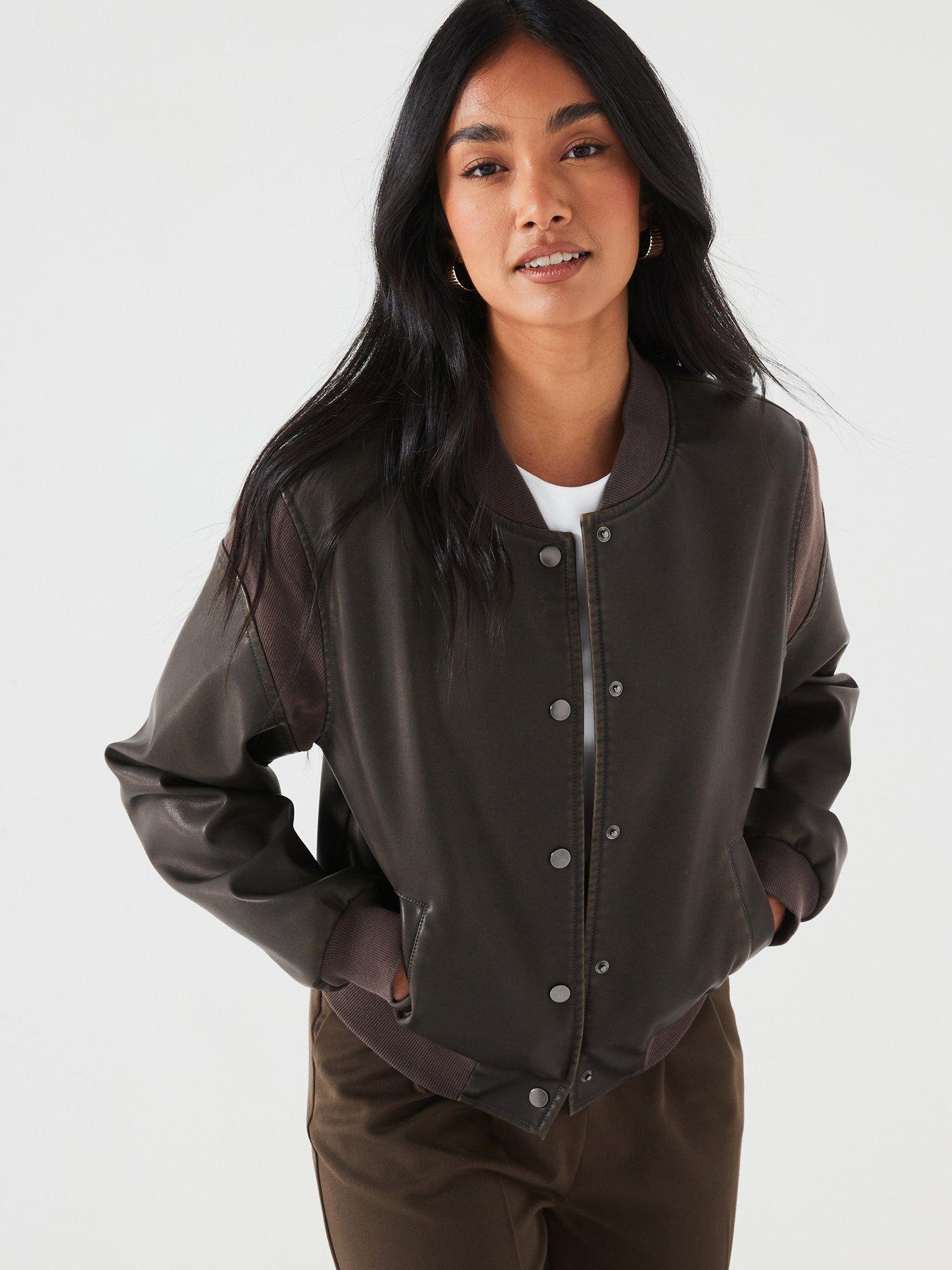 v-by-very-distressed-faux-leather-bomber-jacket-dark-brown