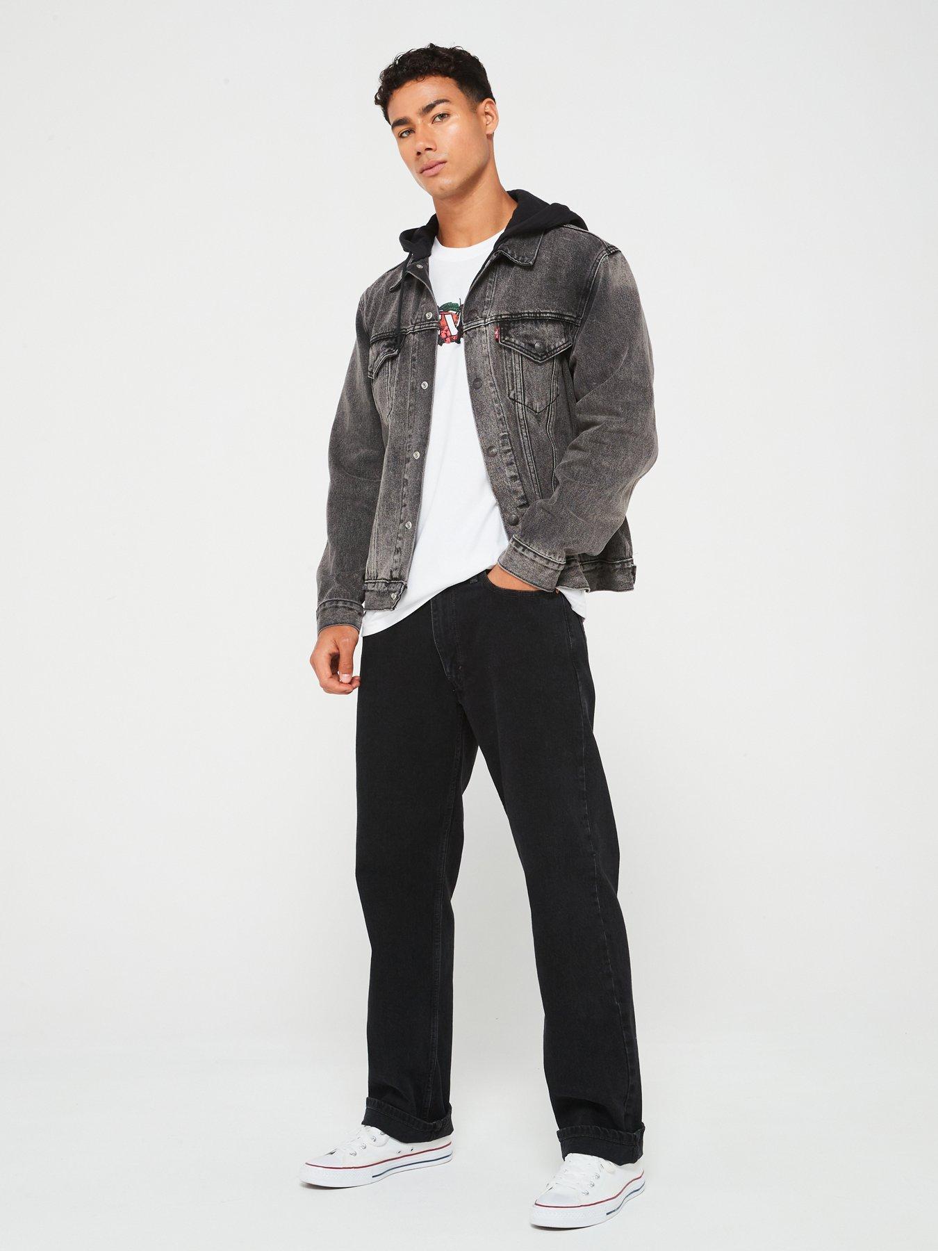 Levi's 555 '96 Relaxed Straight Fit Jeans - Forget Me Nots - Black