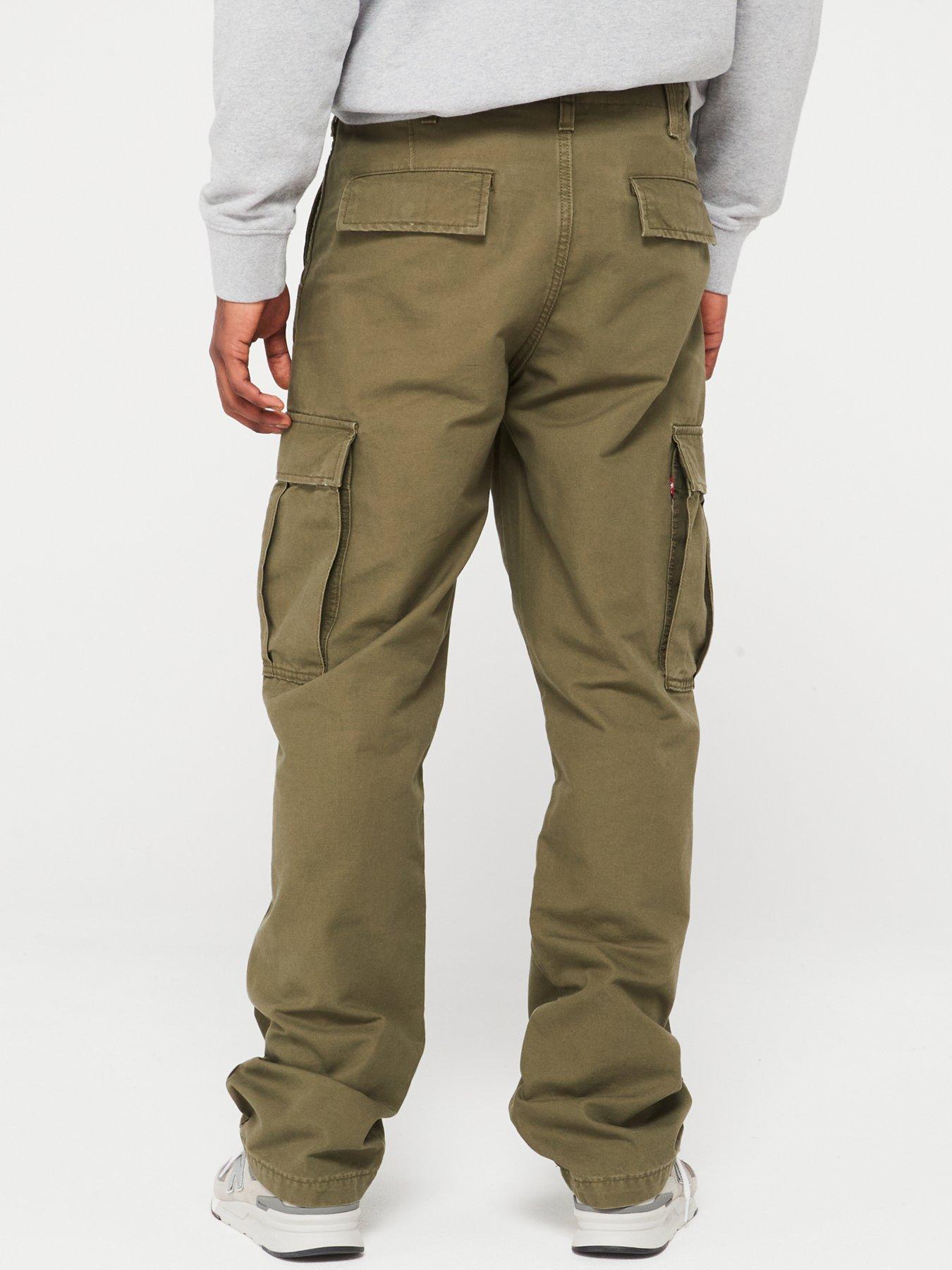 levis-levis-xx-straight-fit-cargo-trousers-dark-greenstillFront